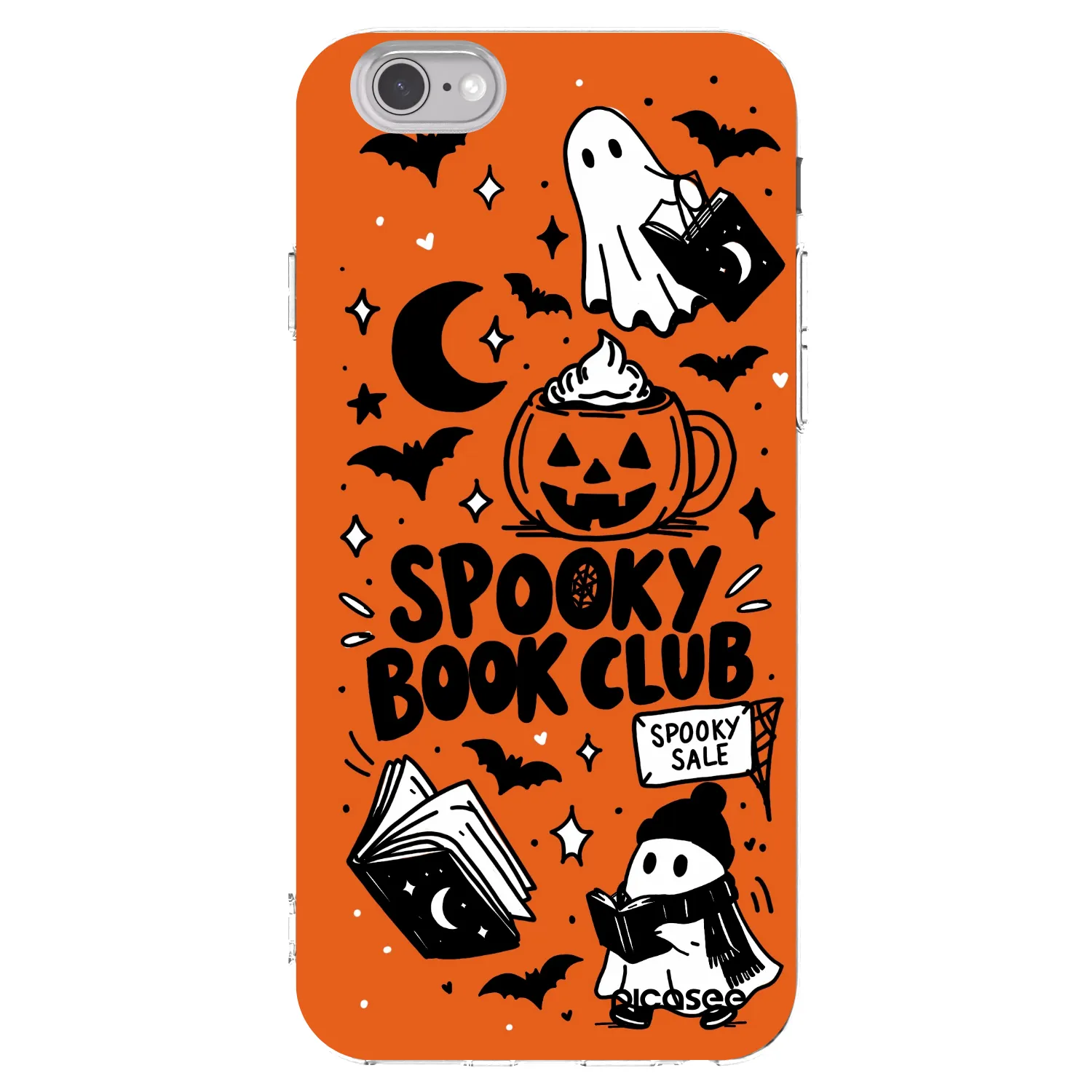 Picasee átlátszó szilikon tok az alábbi mobiltelefonokra Apple iPhone 6/6S - Spooky book club