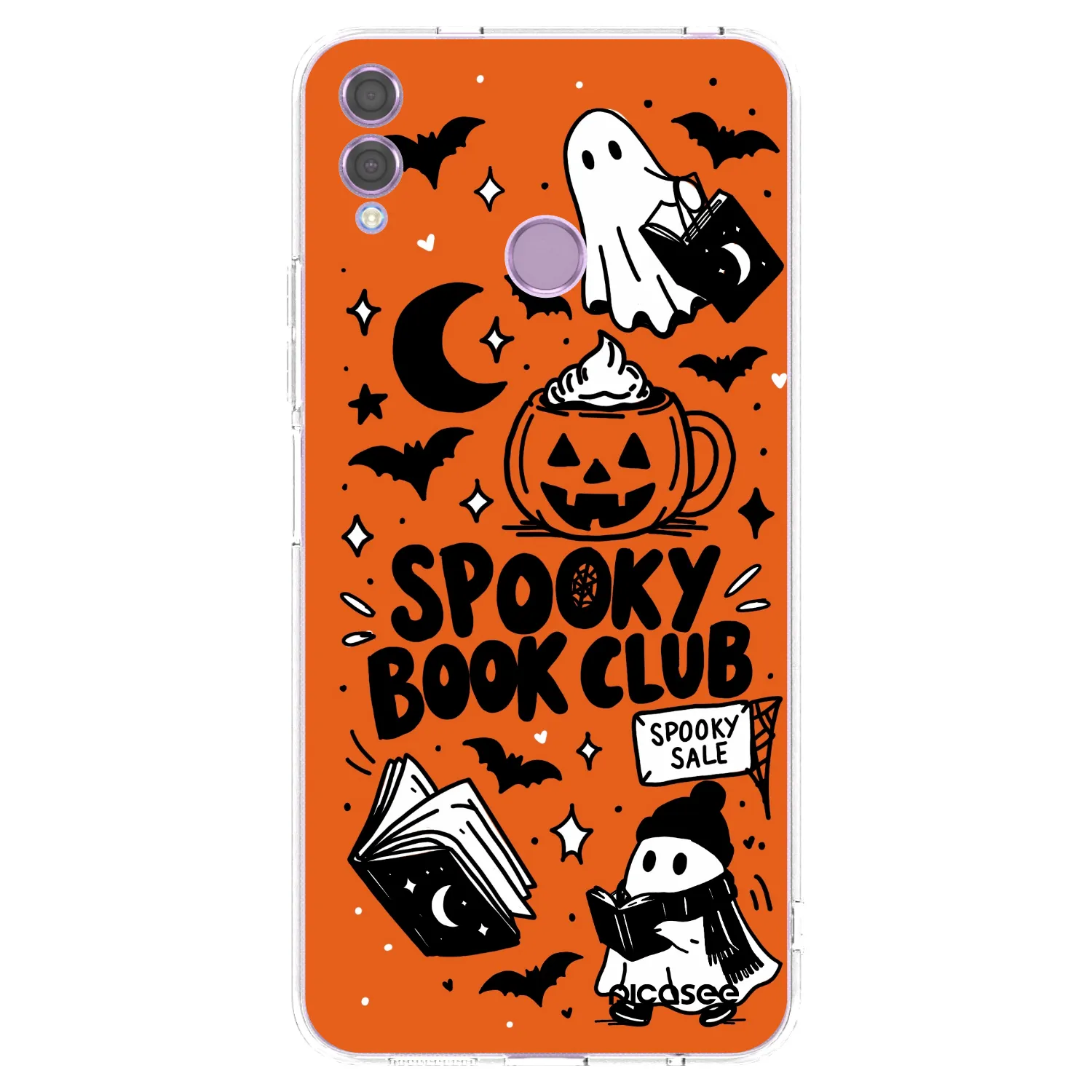 Picasee átlátszó szilikon tok az alábbi mobiltelefonokra Honor 8X - Spooky book club