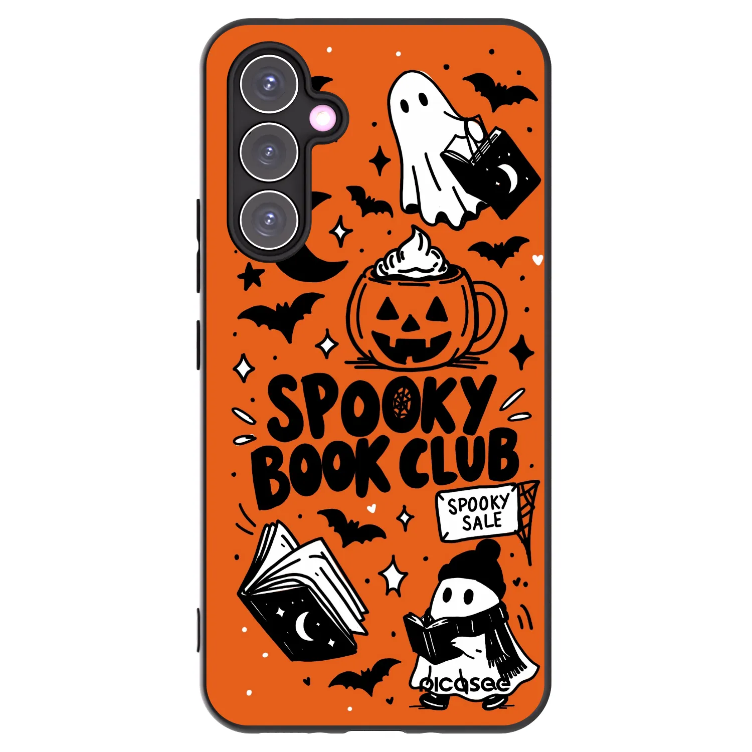 Picasee fekete szilikon tok az alábbi mobiltelefonokra Samsung Galaxy A54 5G A546B - Spooky book club