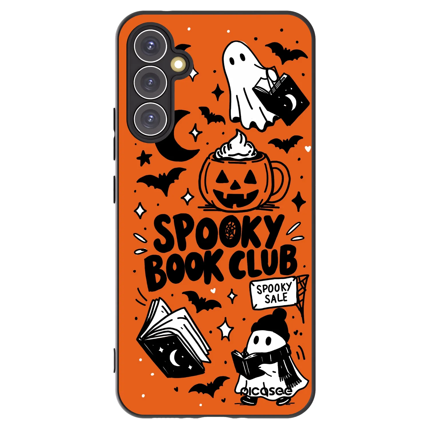 Picasee fekete szilikon tok az alábbi mobiltelefonokra Samsung Galaxy A34 5G A346B - Spooky book club