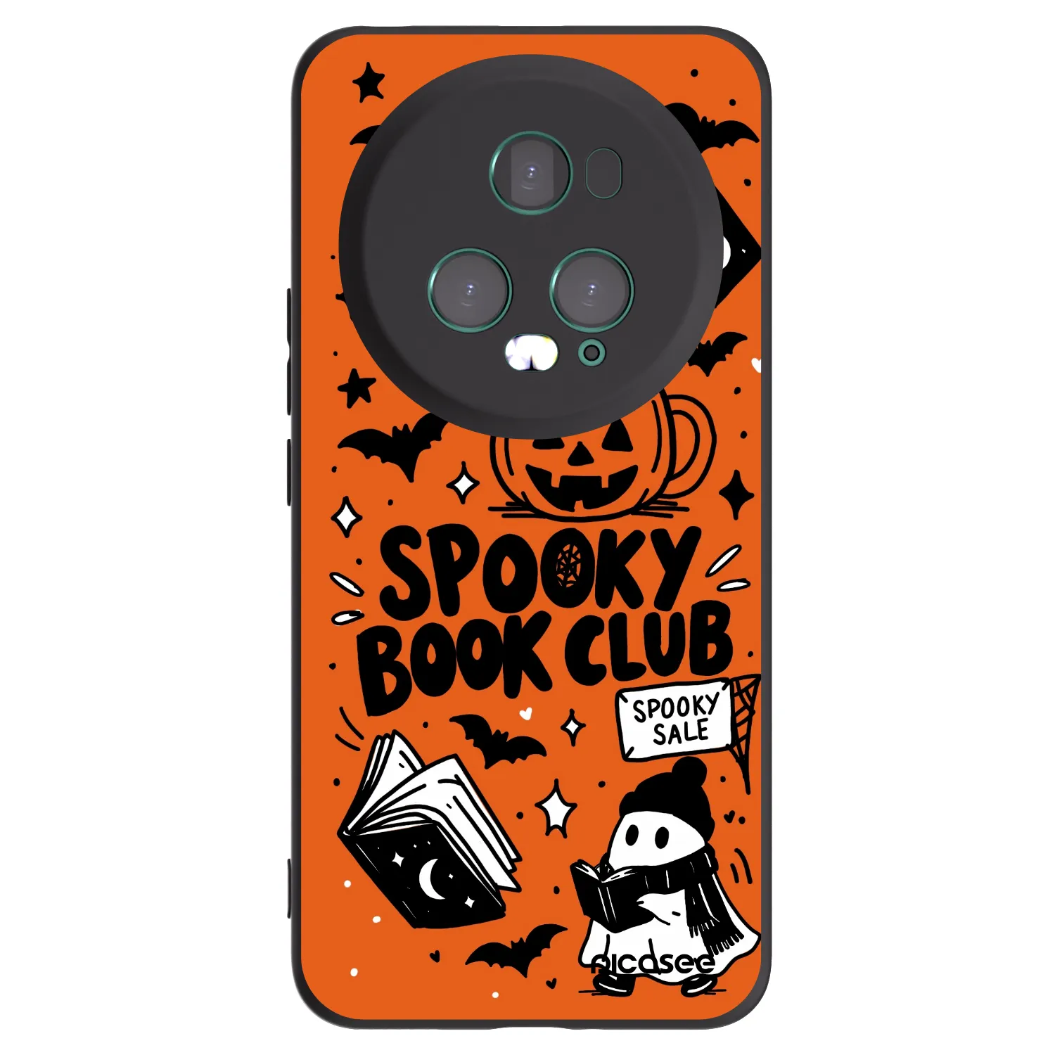 Picasee fekete szilikon tok az alábbi mobiltelefonokra Honor Magic5 Pro - Spooky book club