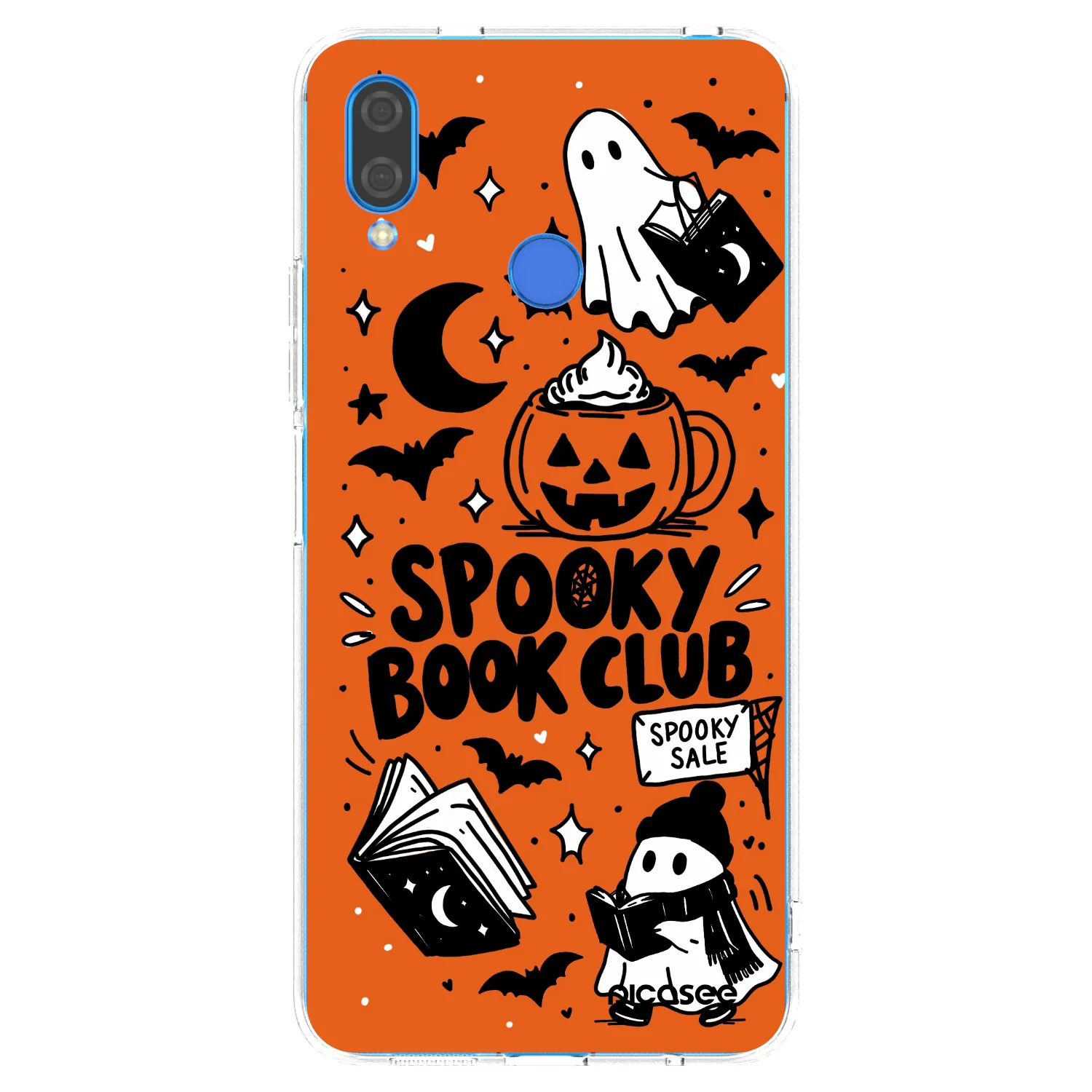 Picasee átlátszó szilikon tok az alábbi mobiltelefonokra Huawei Nova 3i - Spooky book club