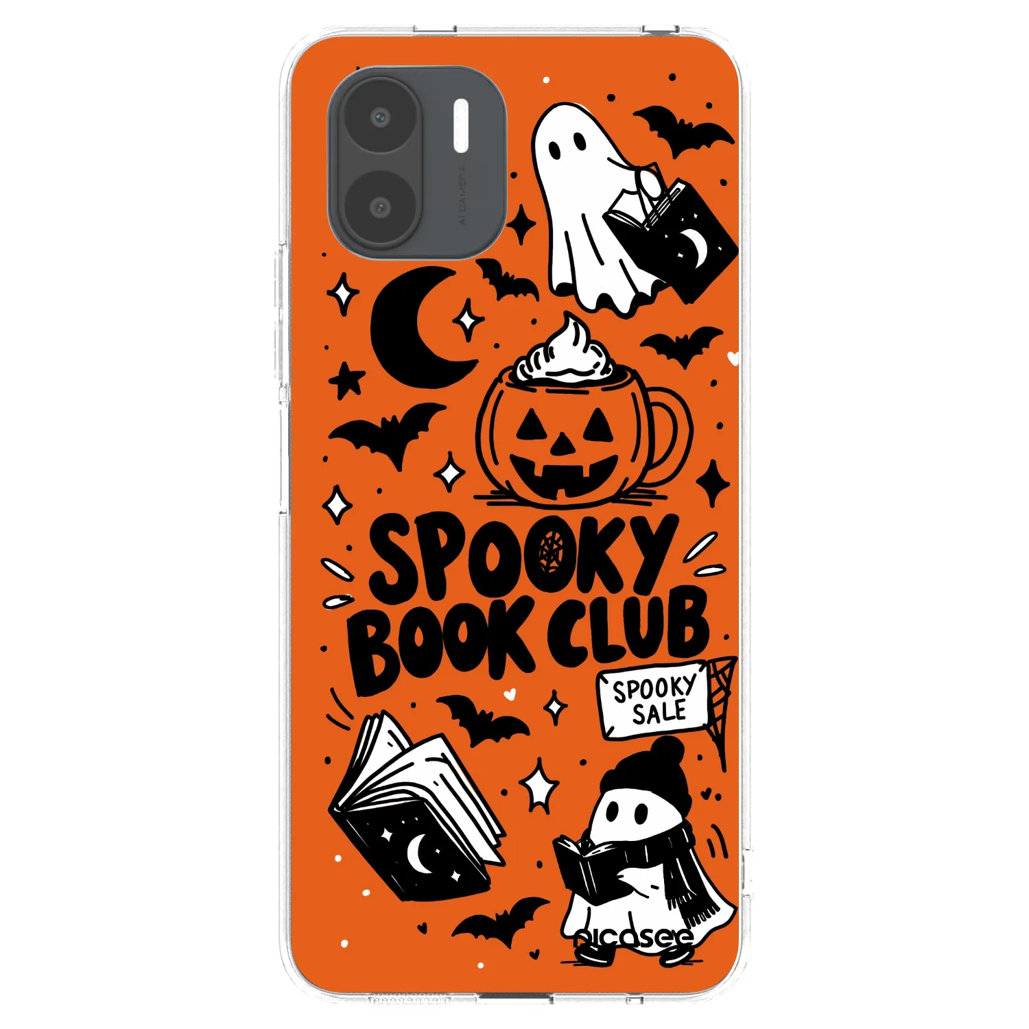 Picasee átlátszó szilikon tok az alábbi mobiltelefonokra Xiaomi Redmi A2 - Spooky book club
