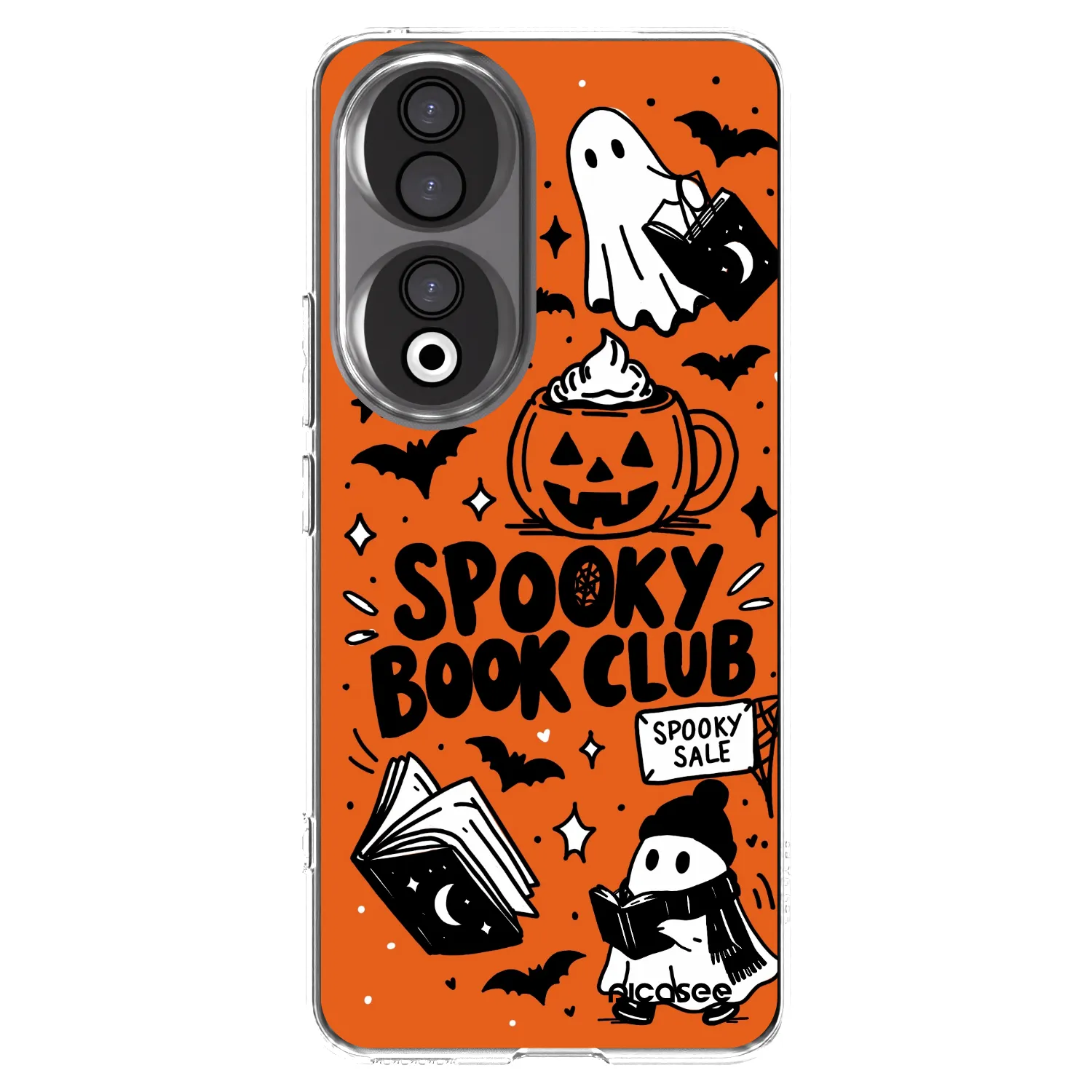 Picasee átlátszó szilikon tok az alábbi mobiltelefonokra Honor 90 5G - Spooky book club