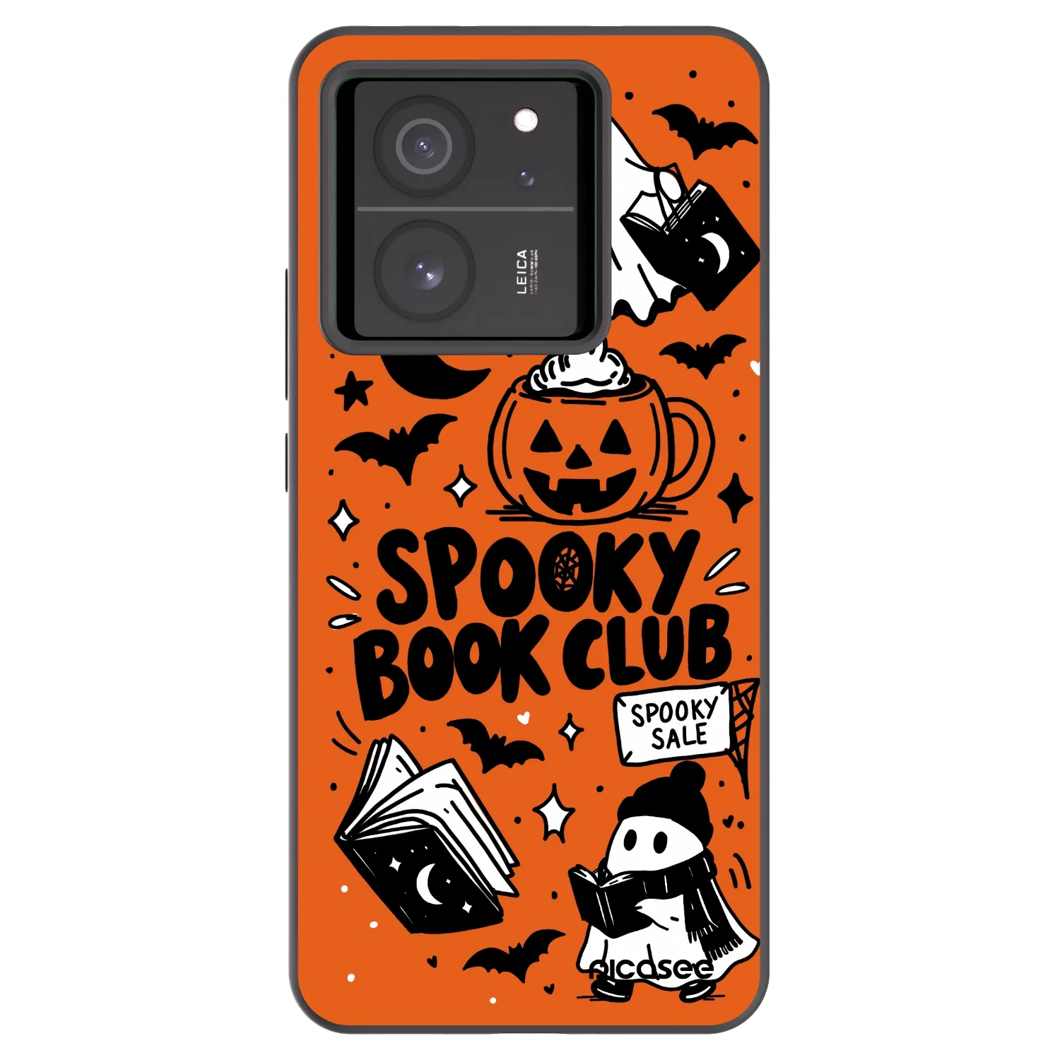 Picasee fekete szilikon tok az alábbi mobiltelefonokra Xiaomi 13T Pro - Spooky book club