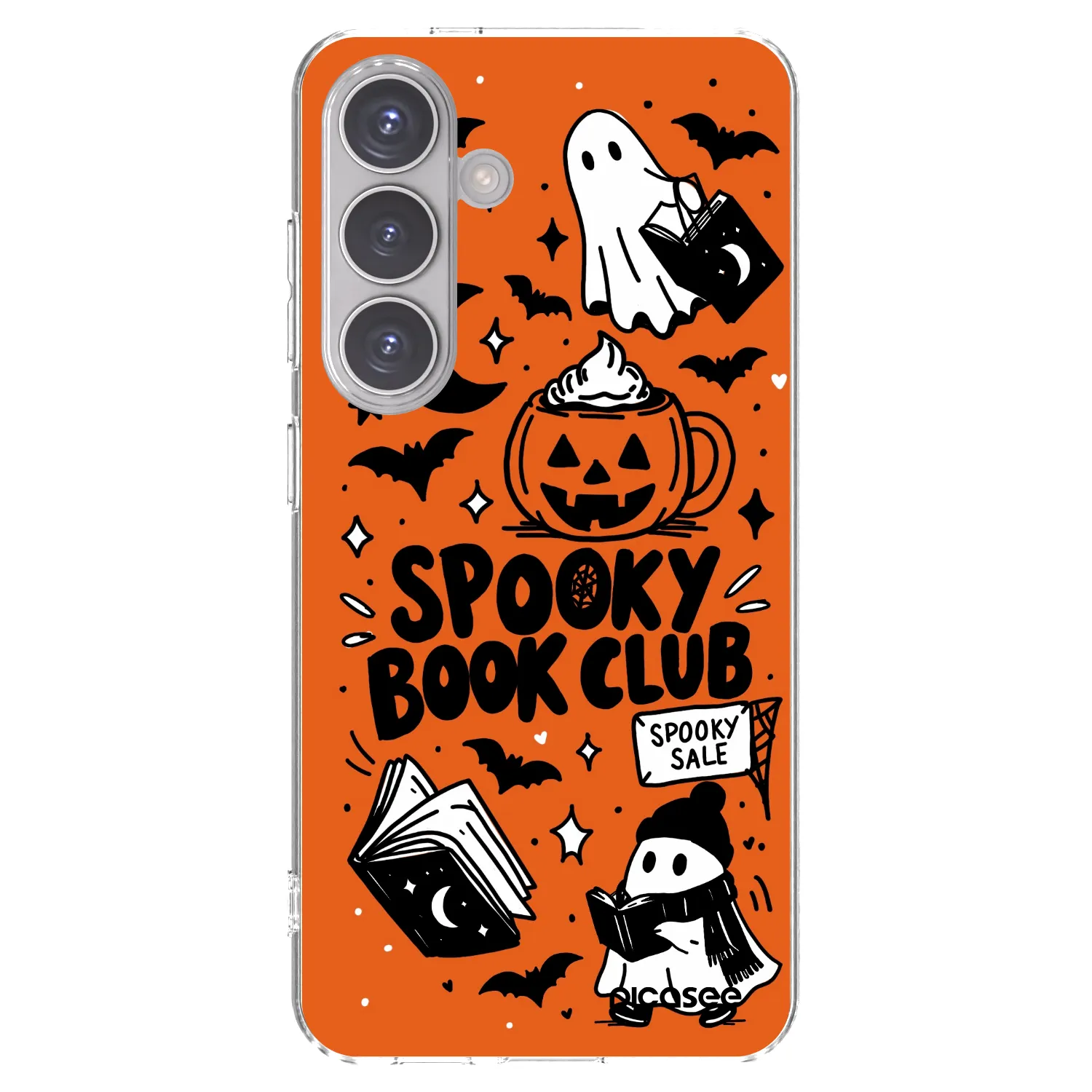 Picasee átlátszó szilikon tok az alábbi mobiltelefonokra Samsung Galaxy S24 S921B 5G - Spooky book club