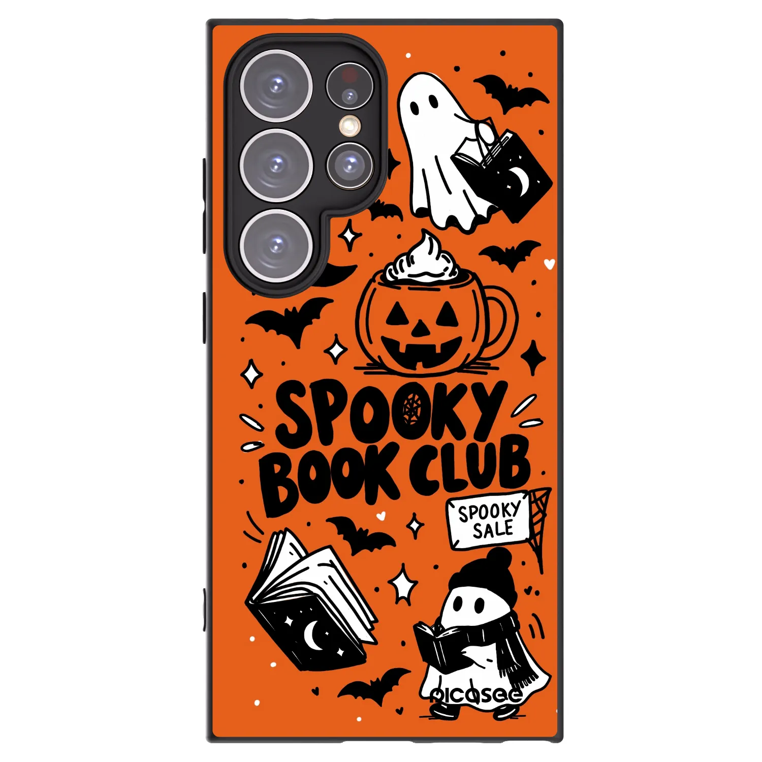 Picasee fekete szilikon tok az alábbi mobiltelefonokra Samsung Galaxy S24 Ultra S928B 5G - Spooky book club