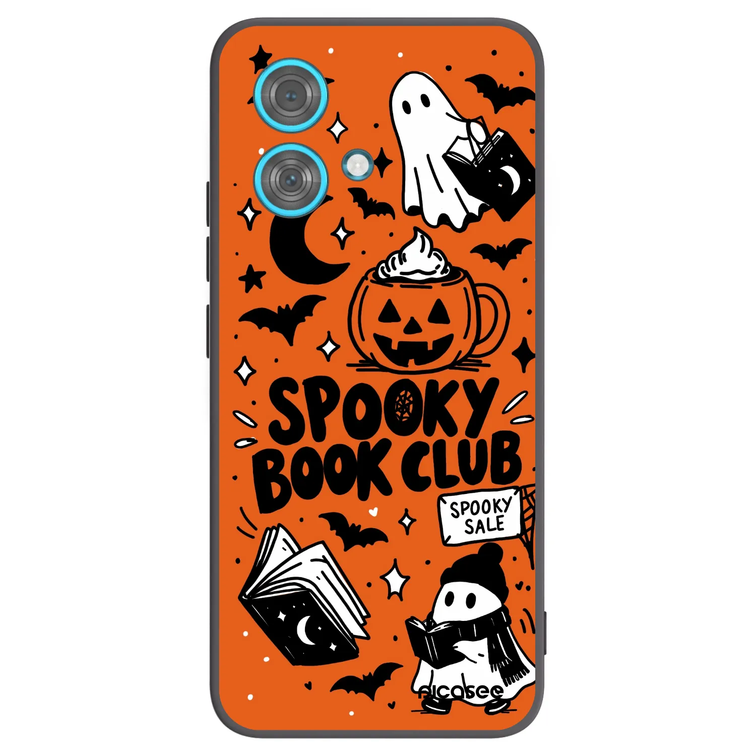 Picasee fekete szilikon tok az alábbi mobiltelefonokra Motorola Edge 40 Neo - Spooky book club