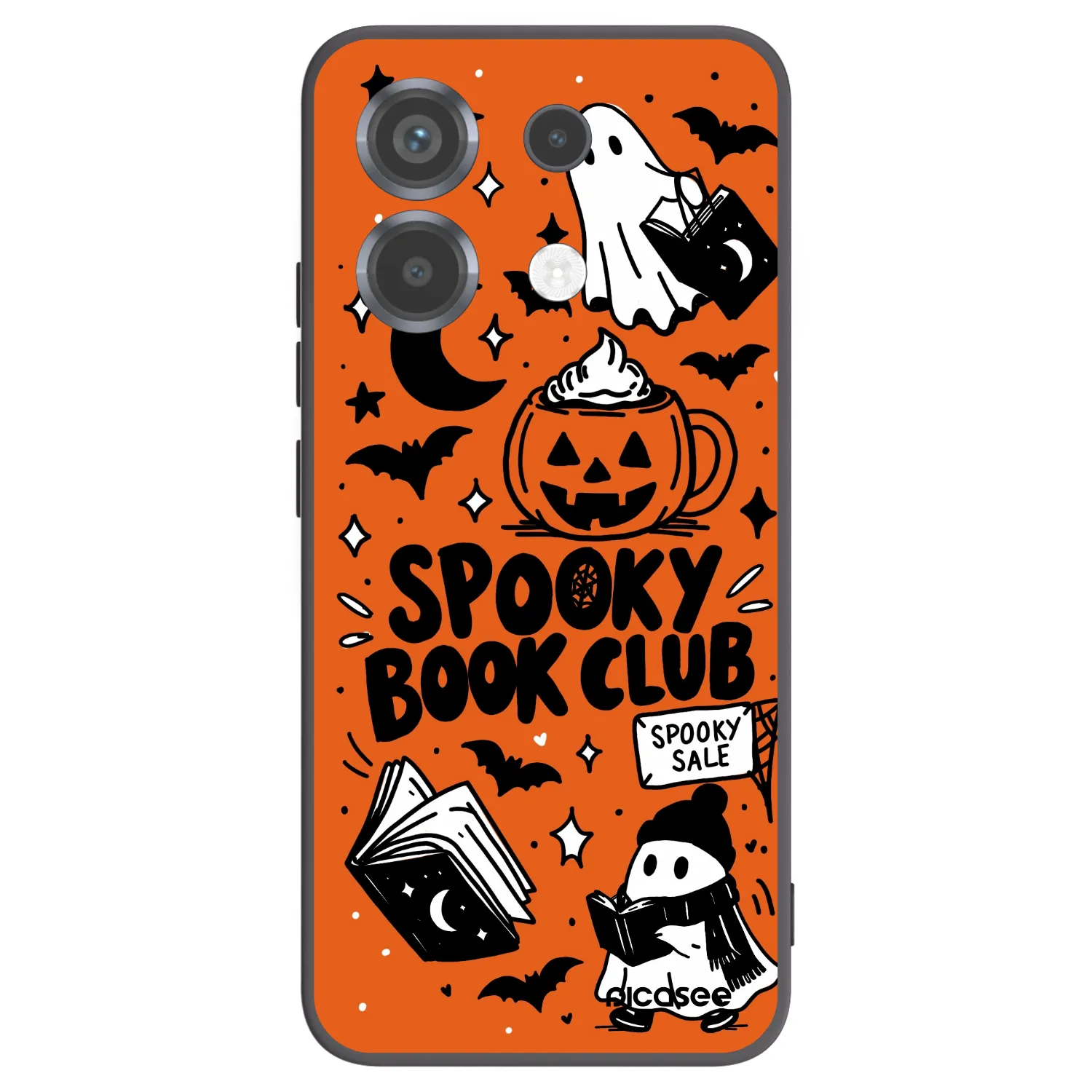 Picasee fekete szilikon tok az alábbi mobiltelefonokra Xiaomi Poco X6 - Spooky book club