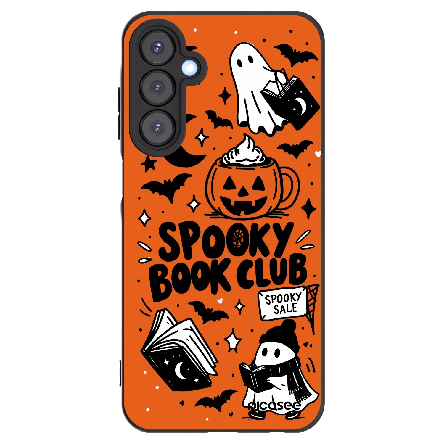 Picasee fekete szilikon tok az alábbi mobiltelefonokra Samsung Galaxy A25 A256B 5G - Spooky book club