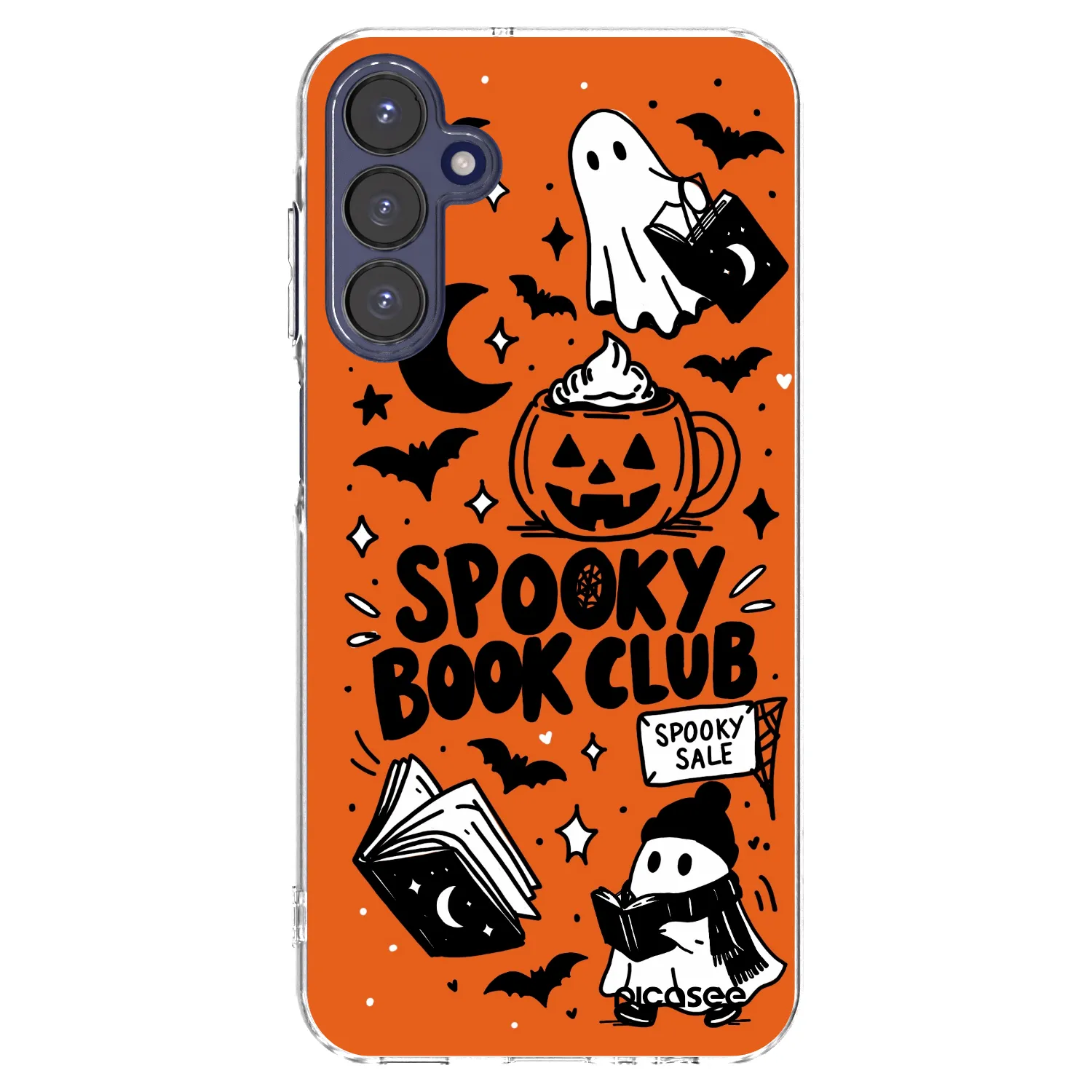 Picasee átlátszó szilikon tok az alábbi mobiltelefonokra Samsung Galaxy A15 A155F 4G - Spooky book club