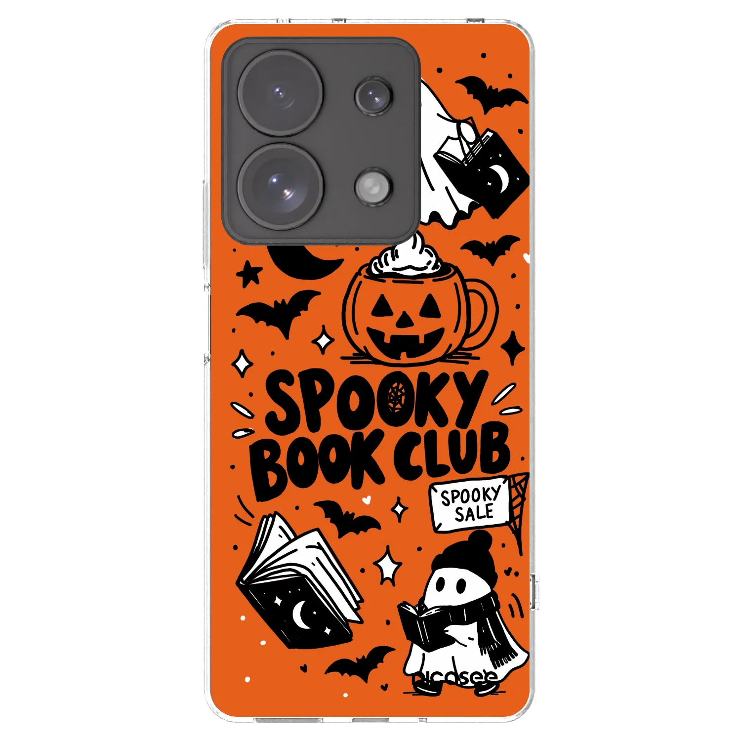 Picasee átlátszó szilikon tok az alábbi mobiltelefonokra Xiaomi Redmi Note 13 Pro 4G - Spooky book club