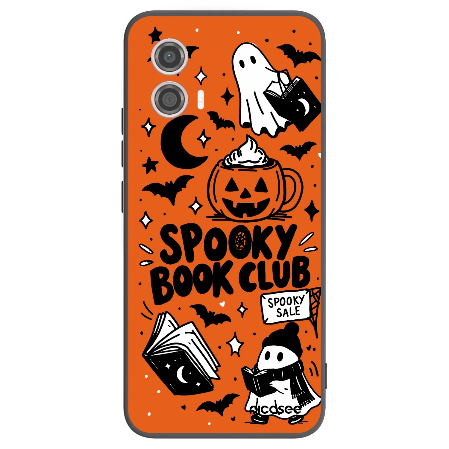 Picasee fekete szilikon tok az alábbi mobiltelefonokra Motorola Moto G53 5G - Spooky book club