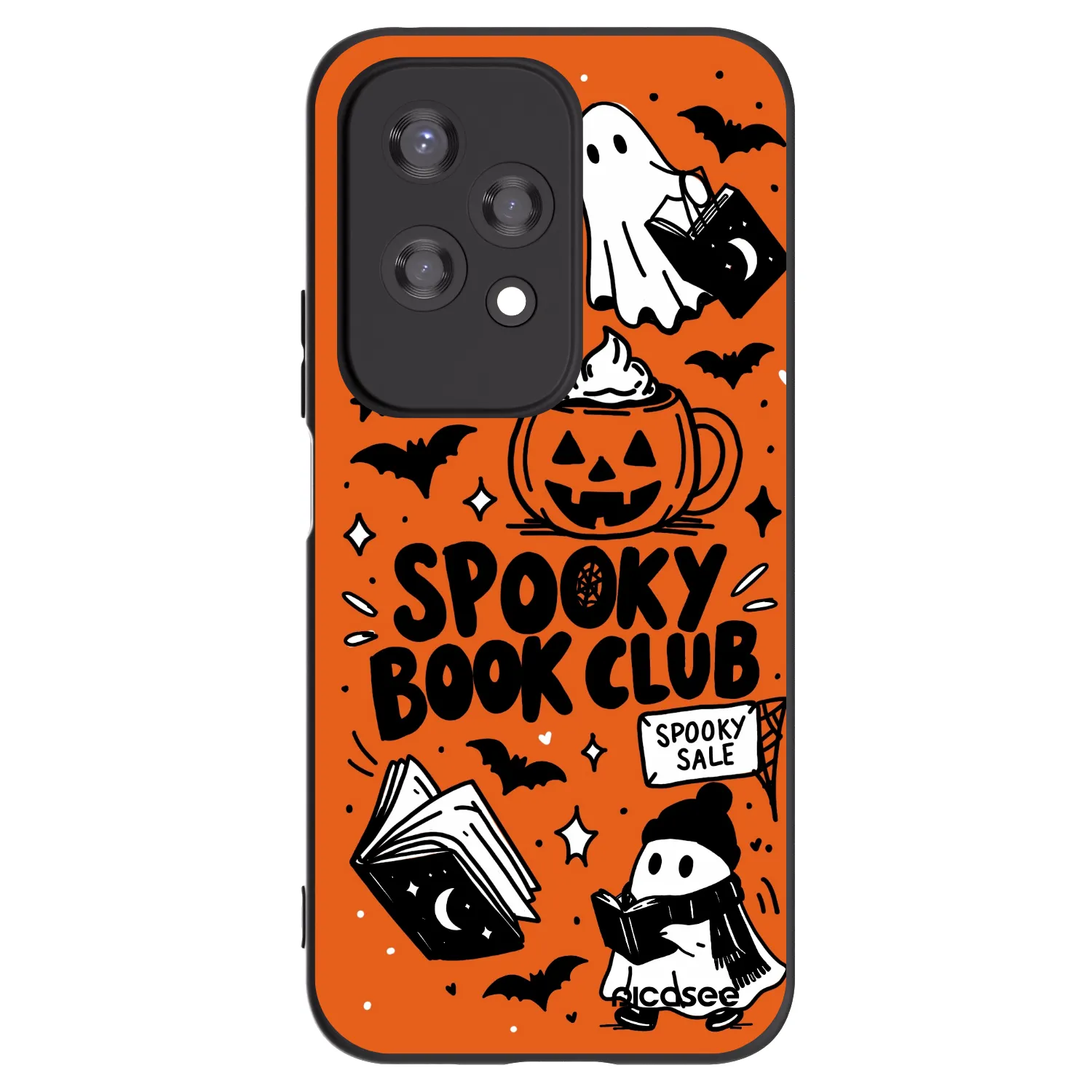 Picasee fekete szilikon tok az alábbi mobiltelefonokra Honor 200 Lite - Spooky book club