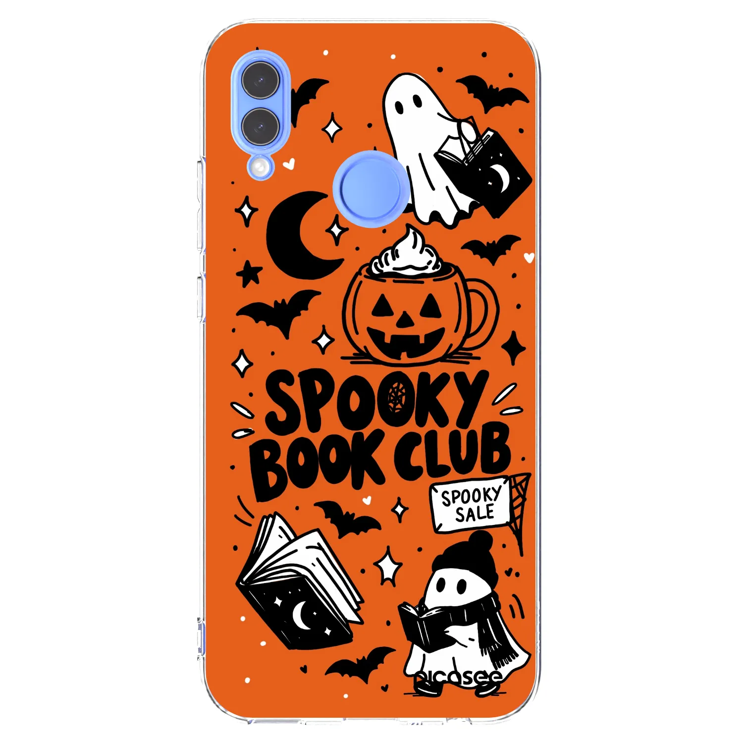 Picasee átlátszó szilikon tok az alábbi mobiltelefonokra Honor 10 Lite - Spooky book club