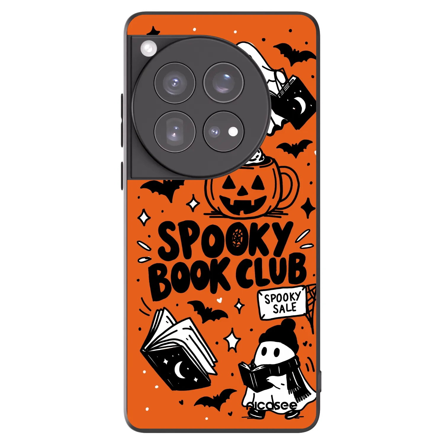 Picasee fekete szilikon tok az alábbi mobiltelefonokra OnePlus 12 5G - Spooky book club