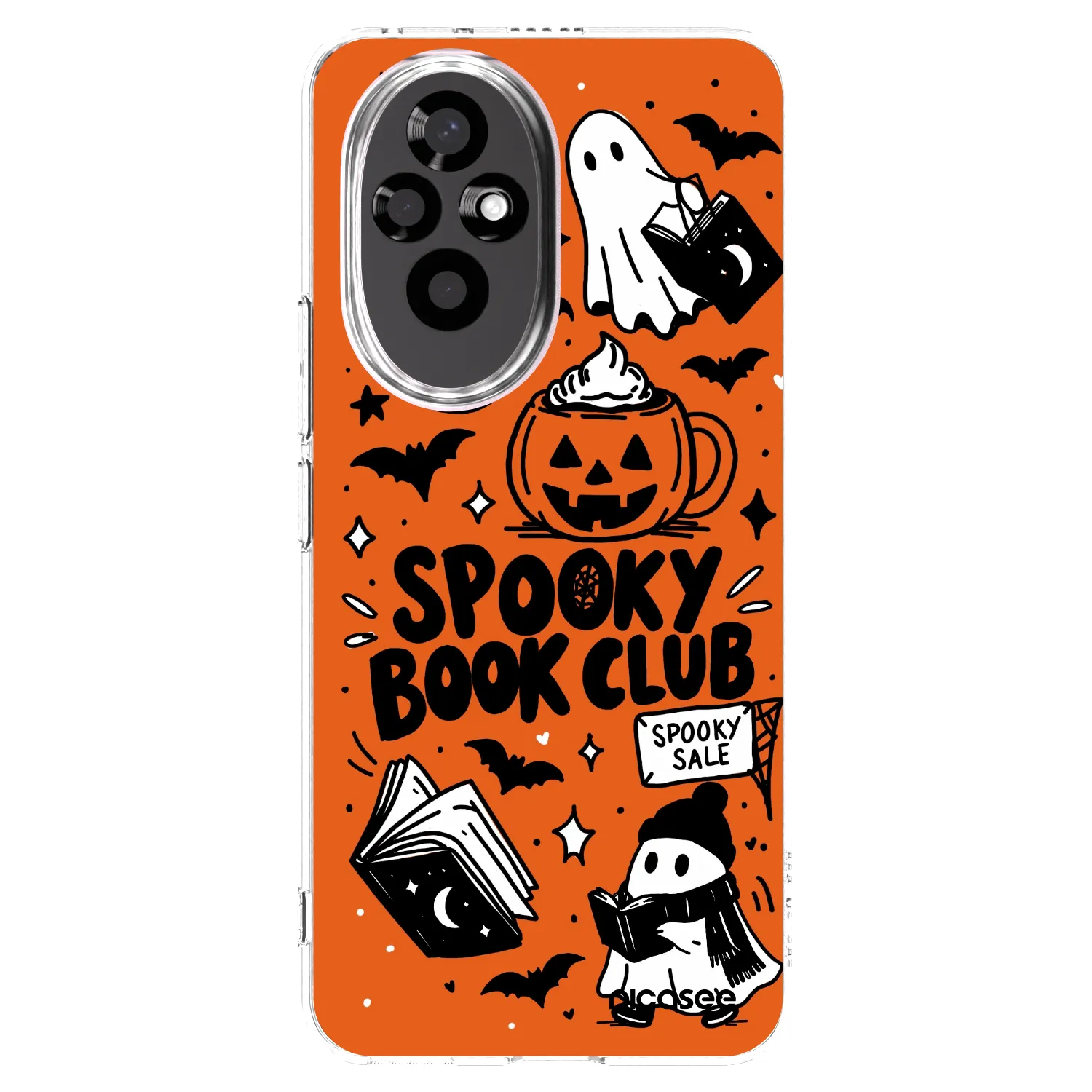 Picasee átlátszó szilikon tok az alábbi mobiltelefonokra Honor 200 Pro 5G - Spooky book club