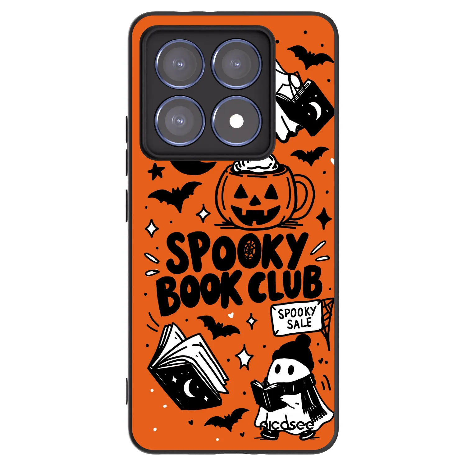 Picasee fekete szilikon tok az alábbi mobiltelefonokra Xiaomi 14T Pro - Spooky book club