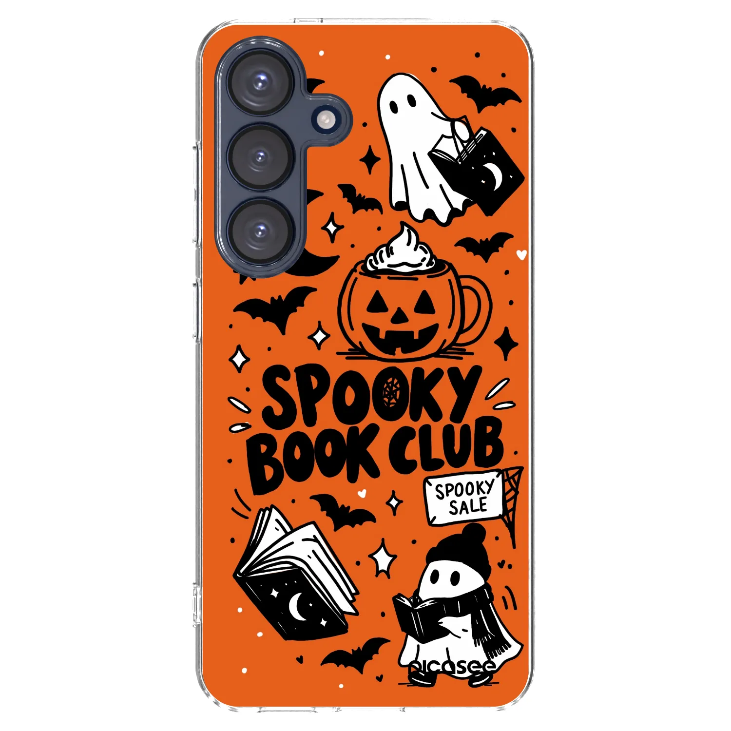Picasee átlátszó szilikon tok az alábbi mobiltelefonokra Samsung Galaxy S25 5G - Spooky book club