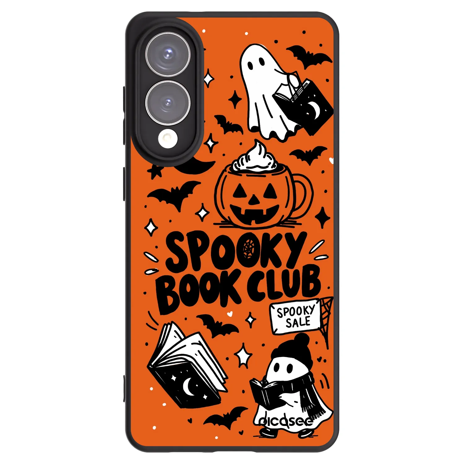 Picasee fekete szilikon tok az alábbi mobiltelefonokra Samsung Galaxy S25 Edge 5G - Spooky book club