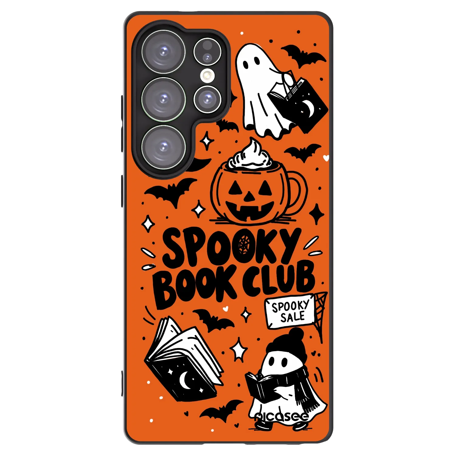 Picasee fekete szilikon tok az alábbi mobiltelefonokra Samsung Galaxy S25 Ultra 5G - Spooky book club
