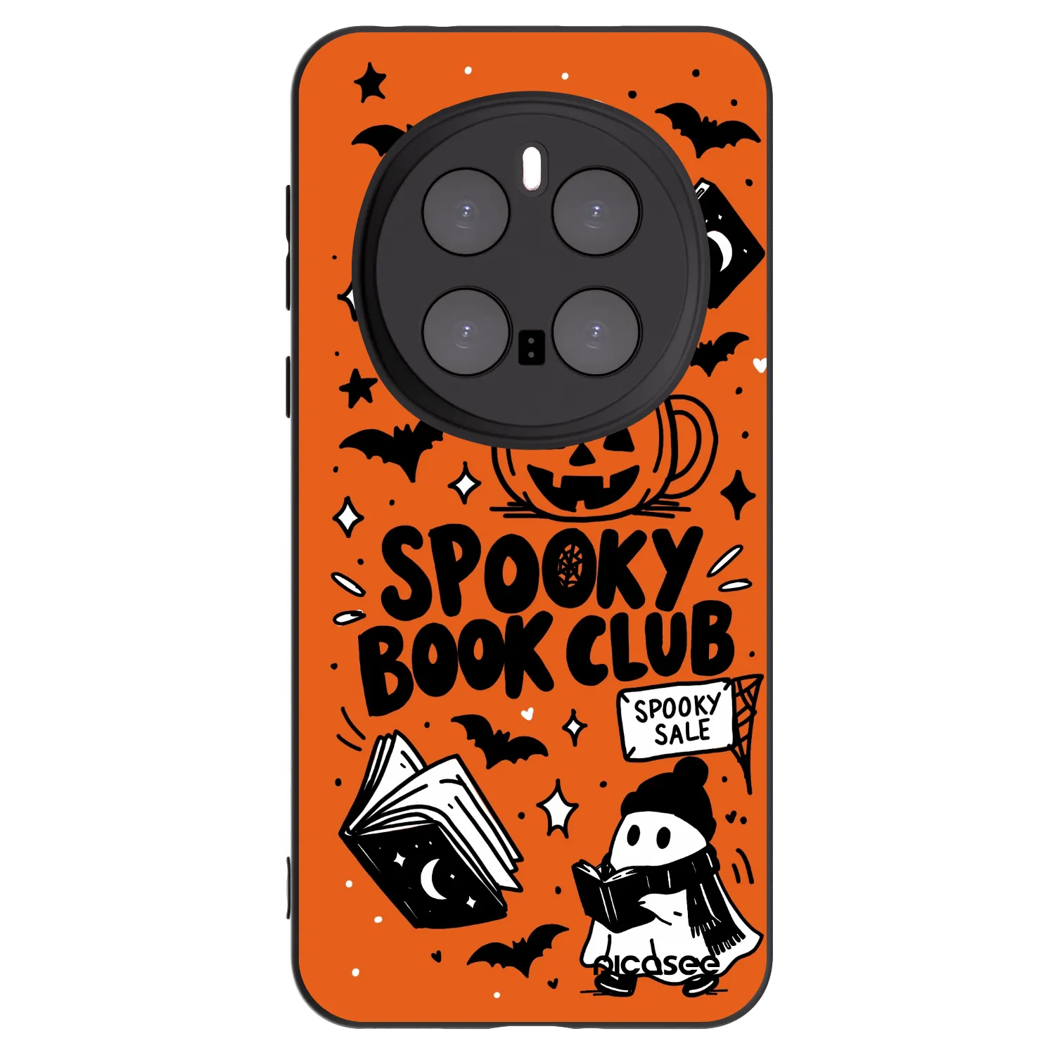 Picasee fekete szilikon tok az alábbi mobiltelefonokra Honor Magic7 Pro 5G - Spooky book club
