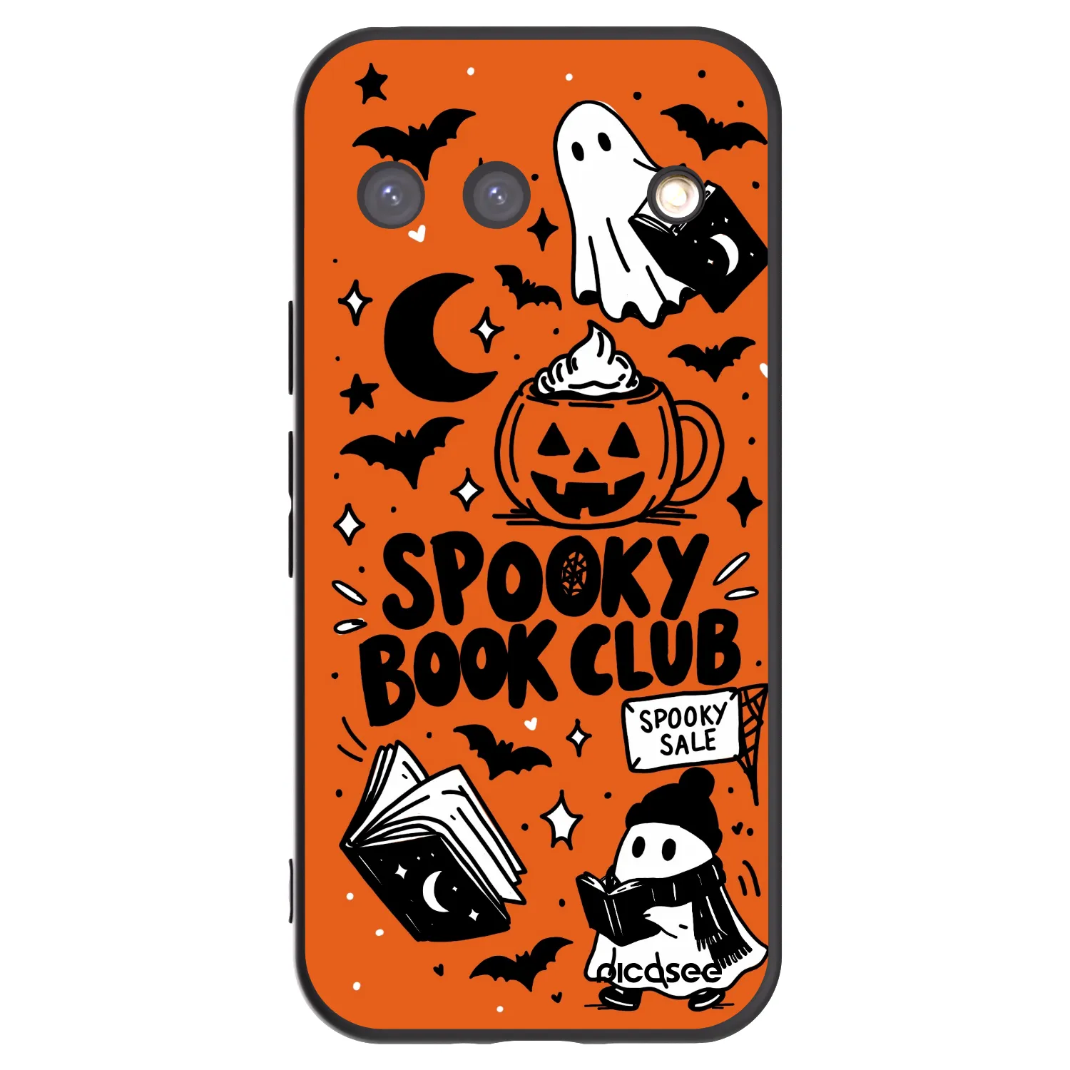 Picasee fekete szilikon tok az alábbi mobiltelefonokra Google Pixel 9 - Spooky book club