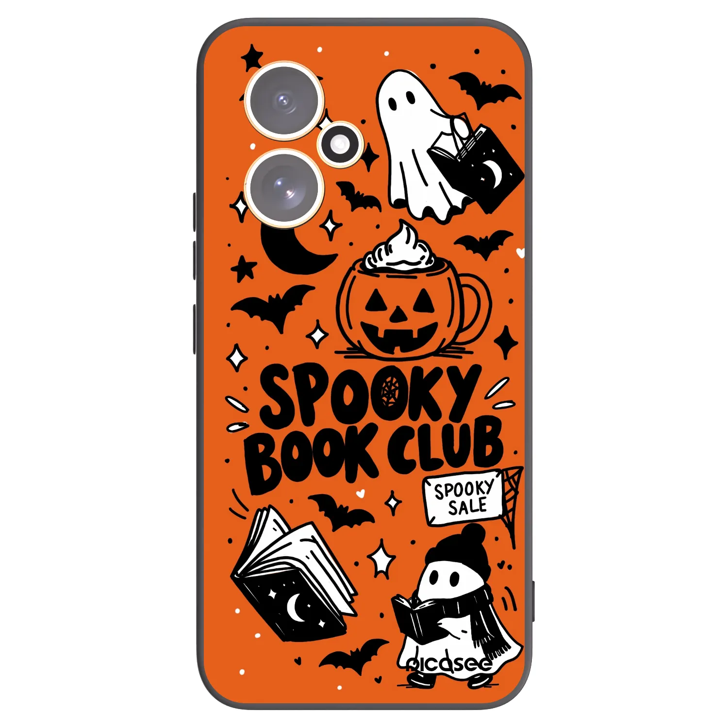 Picasee fekete szilikon tok az alábbi mobiltelefonokra Honor 400 5G - Spooky book club