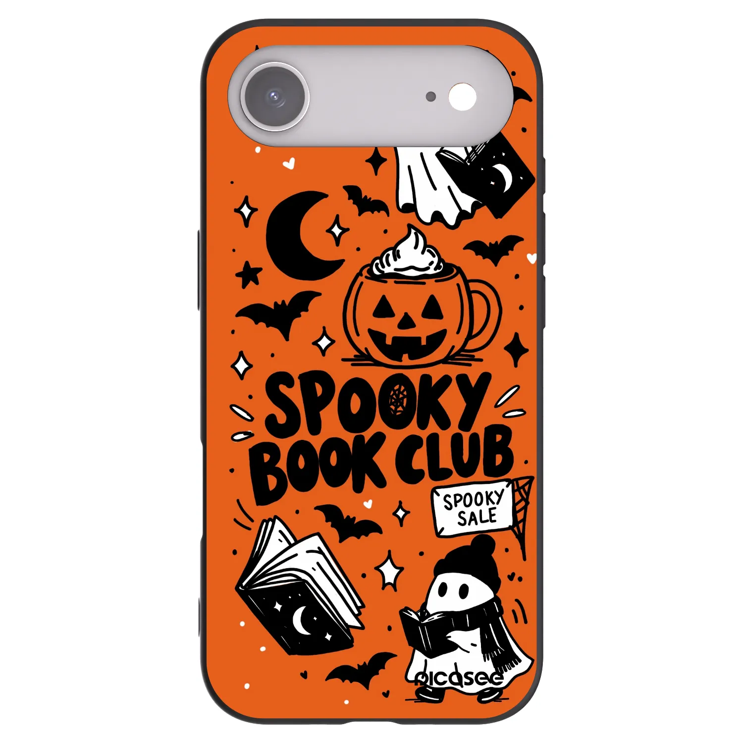 Picasee fekete szilikon tok az alábbi mobiltelefonokra Apple iPhone Air - Spooky book club