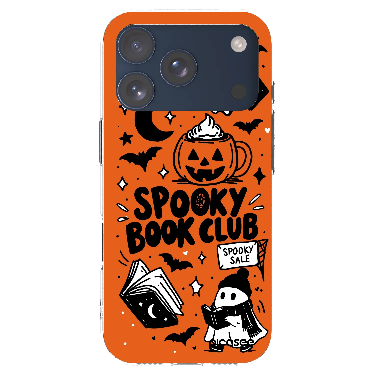 Picasee átlátszó szilikon tok az alábbi mobiltelefonokra Apple iPhone 17 Pro - Spooky book club