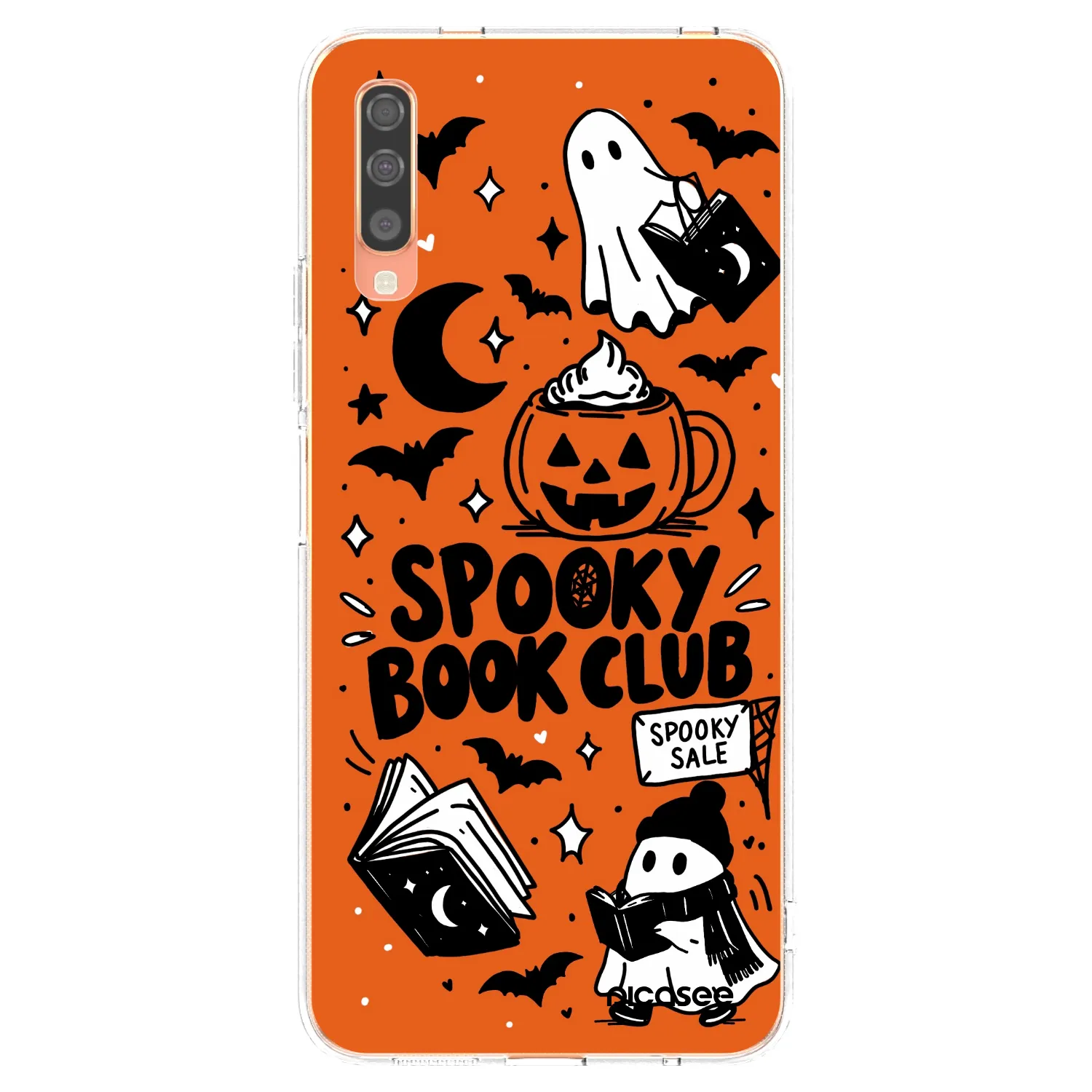 Picasee átlátszó szilikon tok az alábbi mobiltelefonokra Samsung Galaxy A70 A705F - Spooky book club
