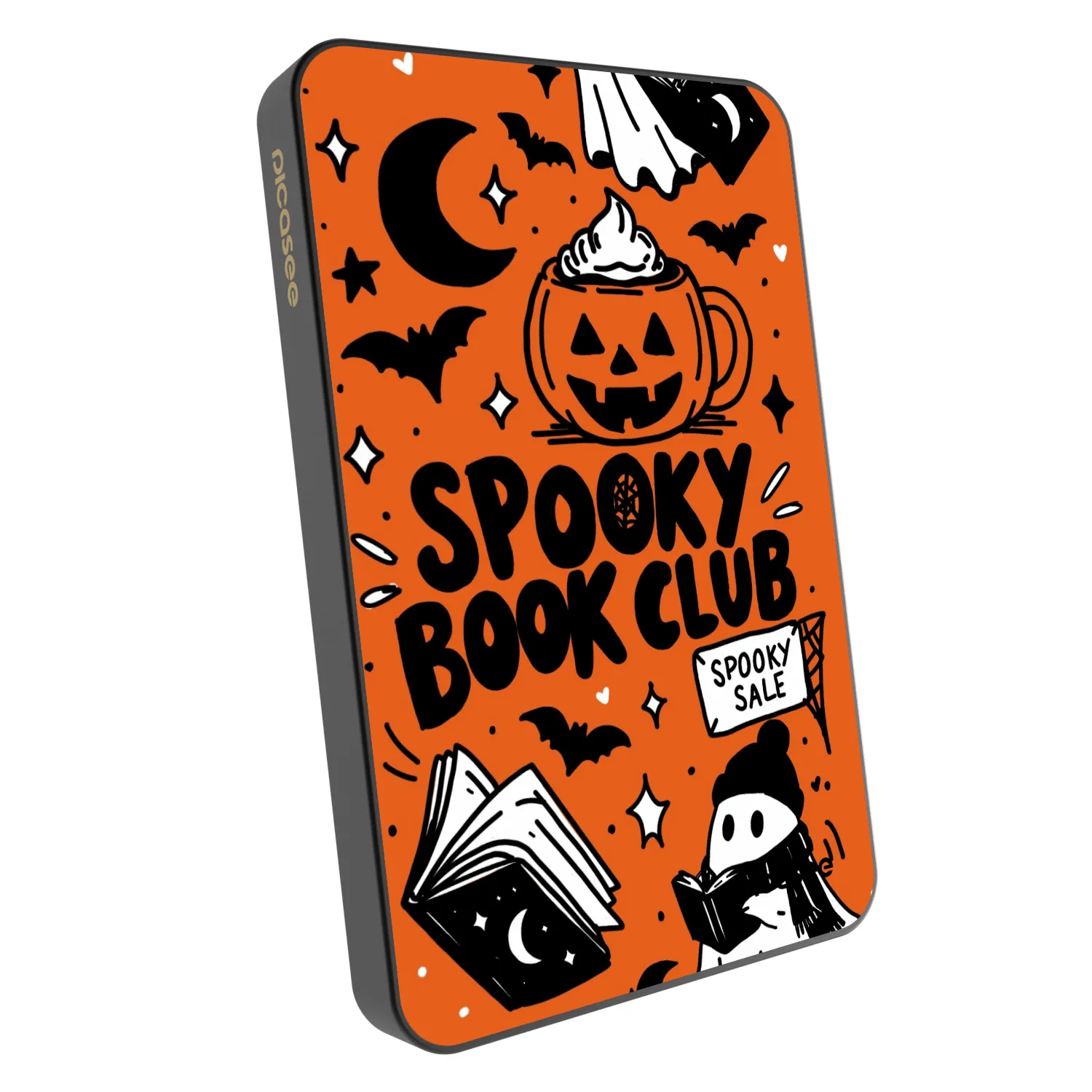Picasee Powerbank MagSafe 5 000 mAh Szürke - Spooky book club