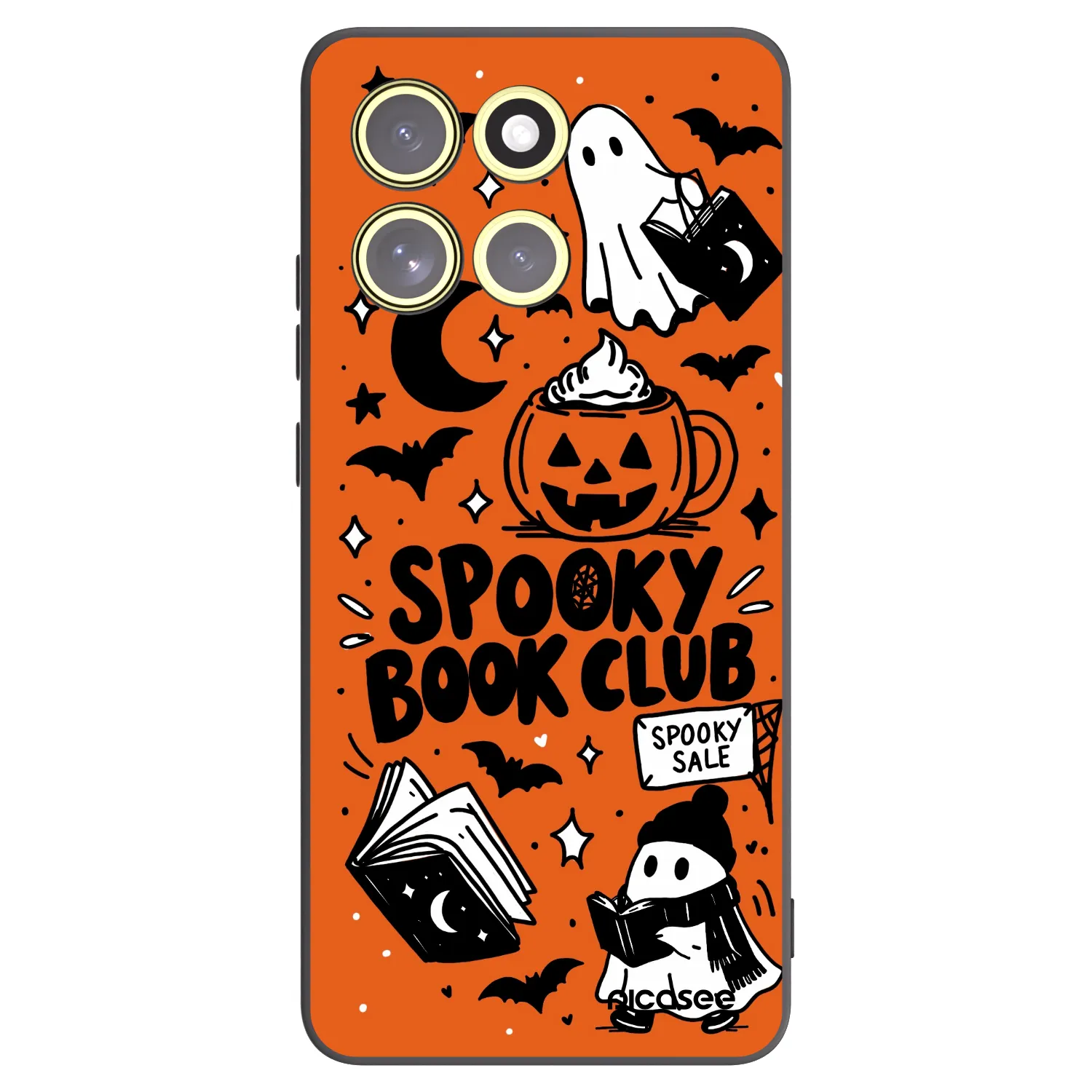 Picasee fekete szilikon tok az alábbi mobiltelefonokra Motorola Moto G86 5G - Spooky book club
