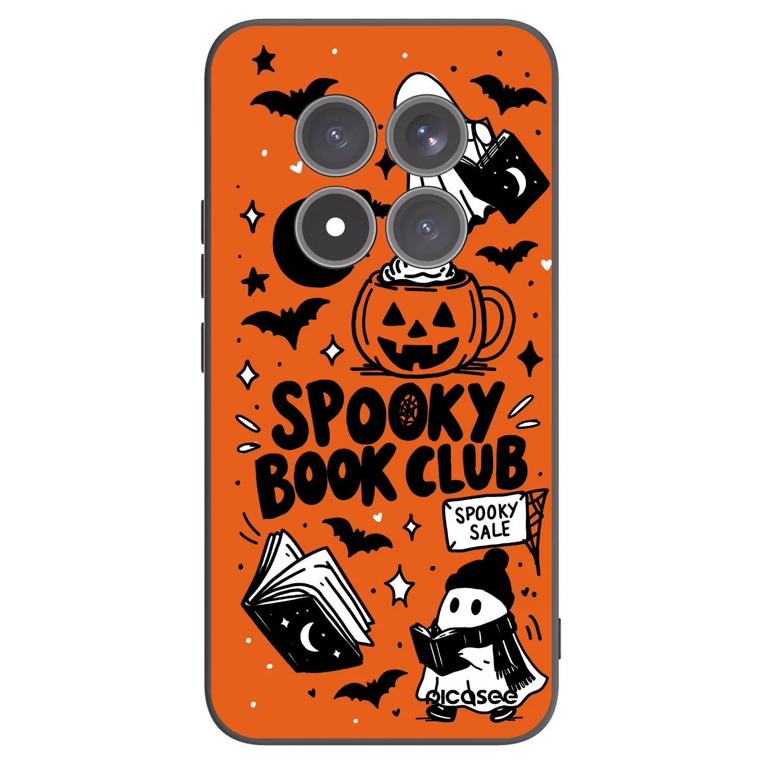 Picasee fekete szilikon tok az alábbi mobiltelefonokra Xiaomi Redmi Note 15 Pro+ - Spooky book club