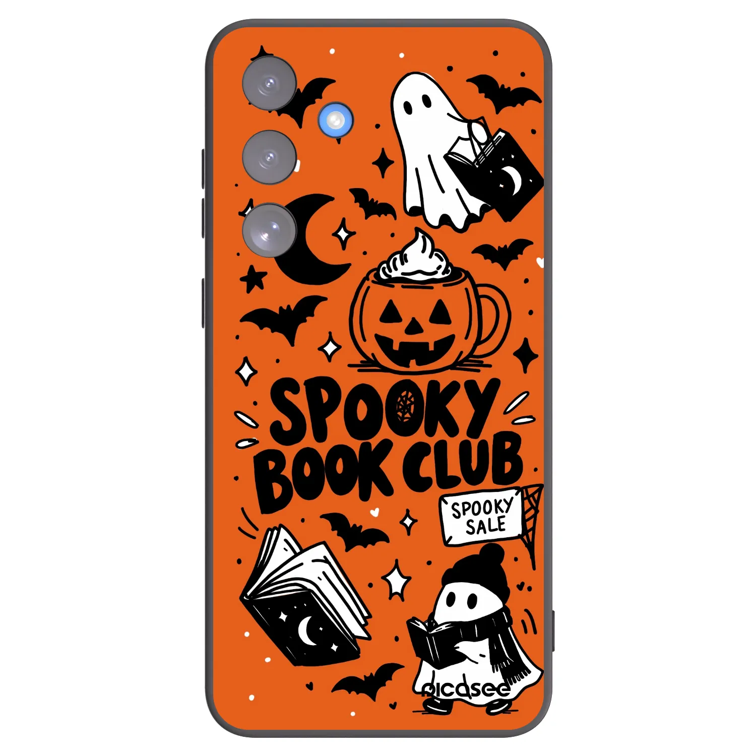 Picasee fekete szilikon tok az alábbi mobiltelefonokra Samsung Galaxy S25 FE 5G - Spooky book club