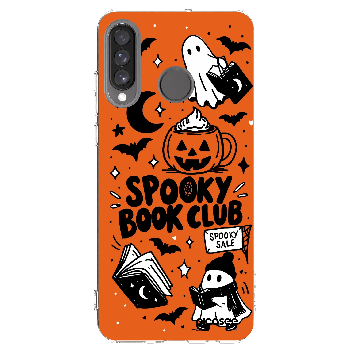 Picasee átlátszó szilikon tok az alábbi mobiltelefonokra Huawei P30 Lite - Spooky book club