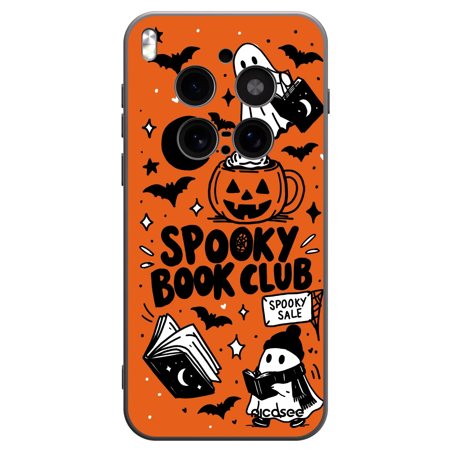 Picasee fekete szilikon tok az alábbi mobiltelefonokra Vivo X300 Pro - Spooky book club