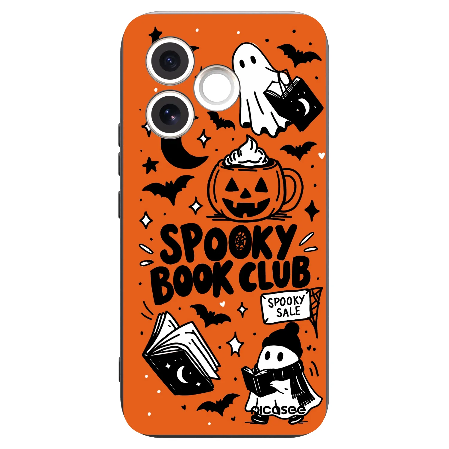 Picasee fekete szilikon tok az alábbi mobiltelefonokra Honor 600 Lite - Spooky book club