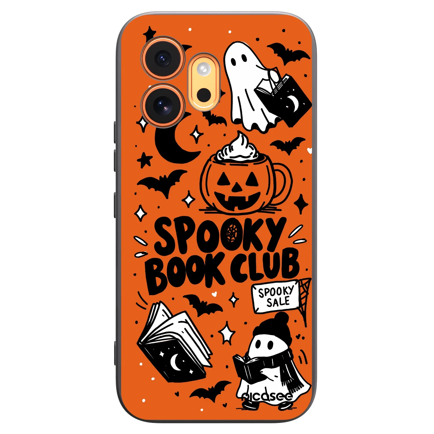 Picasee fekete szilikon tok az alábbi mobiltelefonokra Honor 600 - Spooky book club