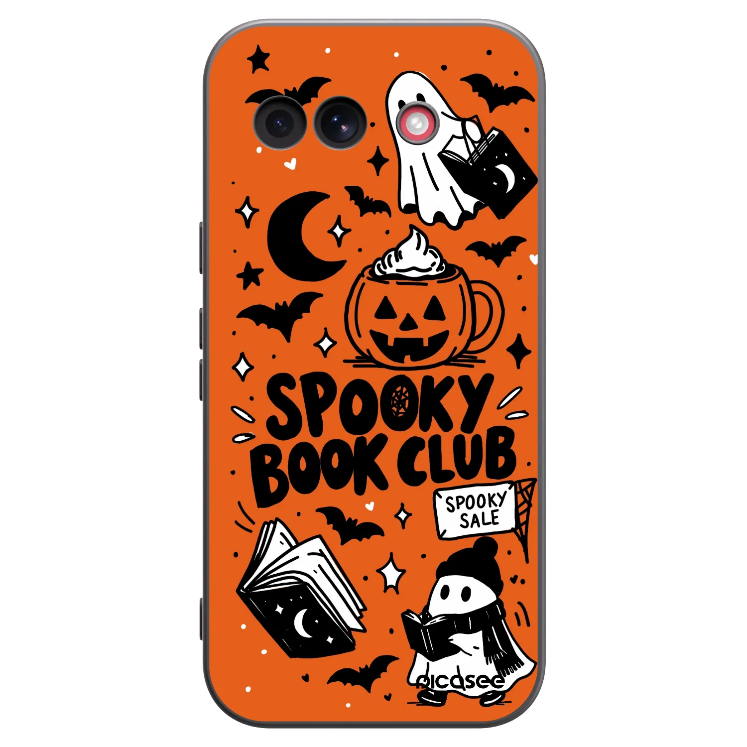 Picasee fekete szilikon tok az alábbi mobiltelefonokra Google Pixel 10a - Spooky book club