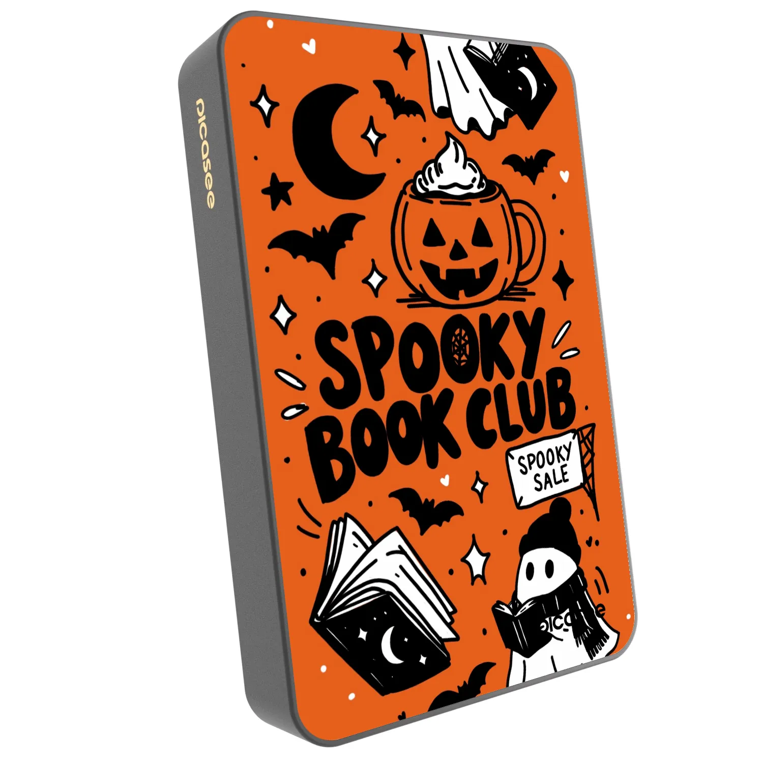 Picasee Powerbank MagSafe 10 000 mAh Szürke - Spooky book club