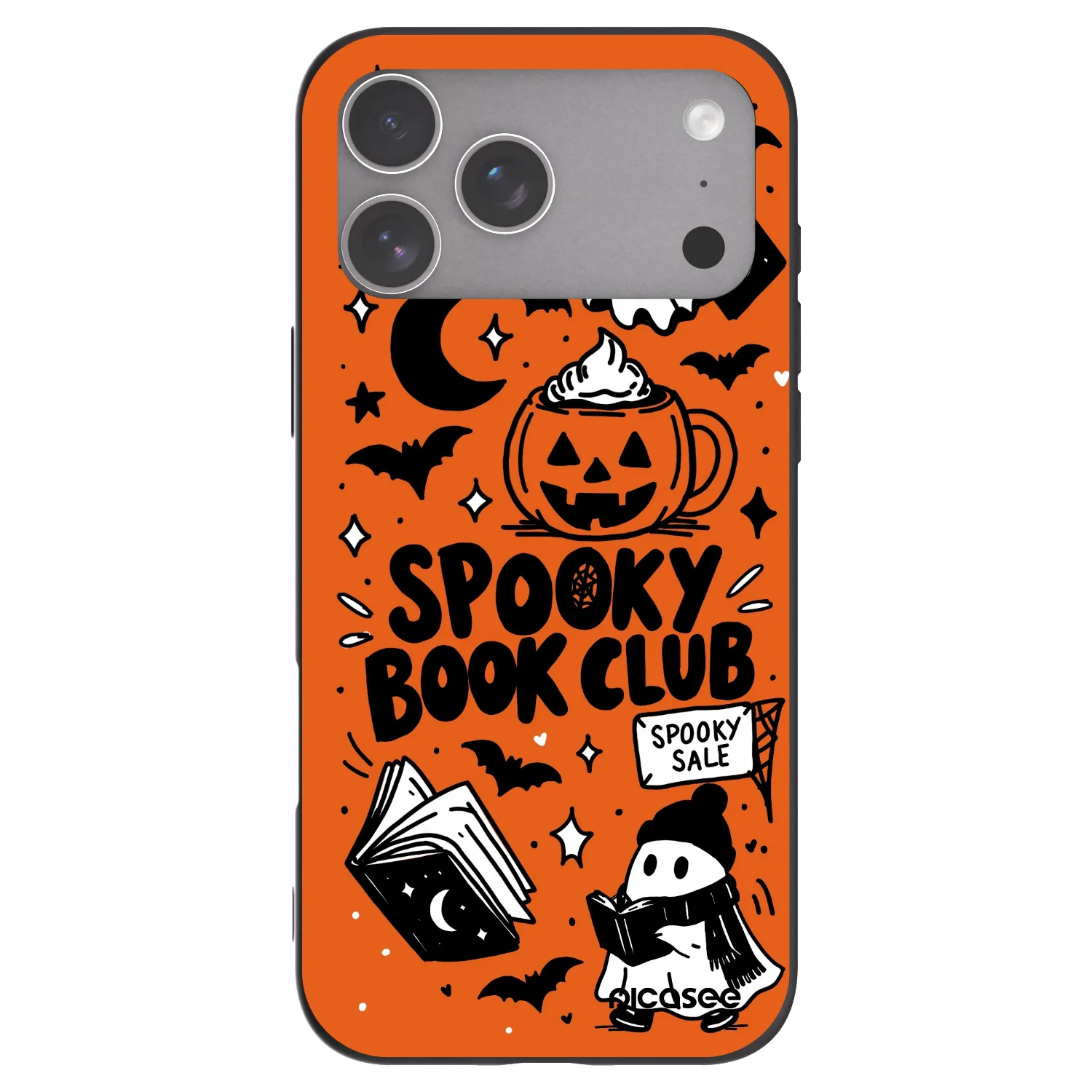 Picasee fekete szilikon tok az alábbi mobiltelefonokra Apple iPhone 18 Pro Max - Spooky book club