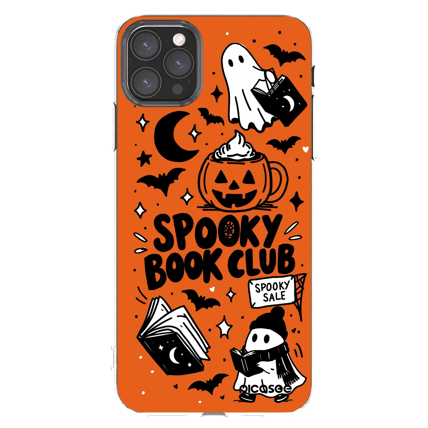 Picasee átlátszó szilikon tok az alábbi mobiltelefonokra Apple iPhone 11 Pro Max - Spooky book club