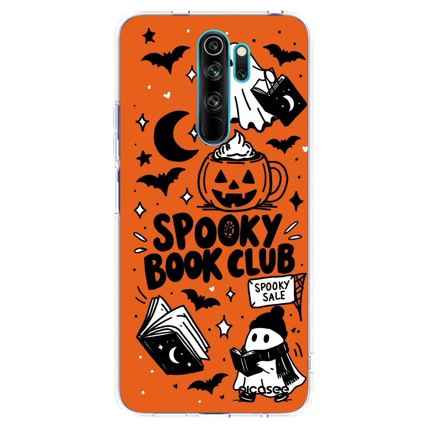 Picasee átlátszó szilikon tok az alábbi mobiltelefonokra Xiaomi Redmi Note 8 Pro - Spooky book club