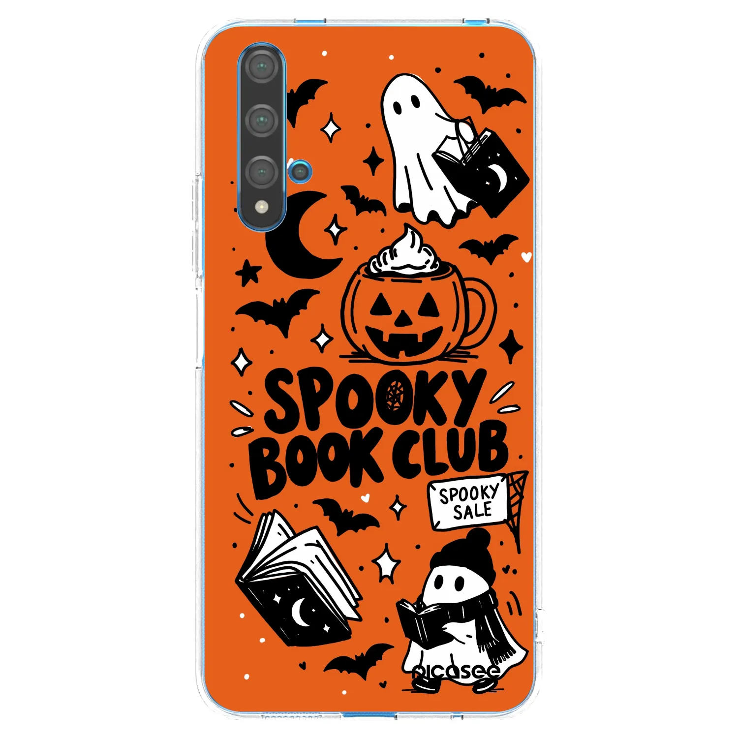 Picasee átlátszó szilikon tok az alábbi mobiltelefonokra Huawei Nova 5T - Spooky book club