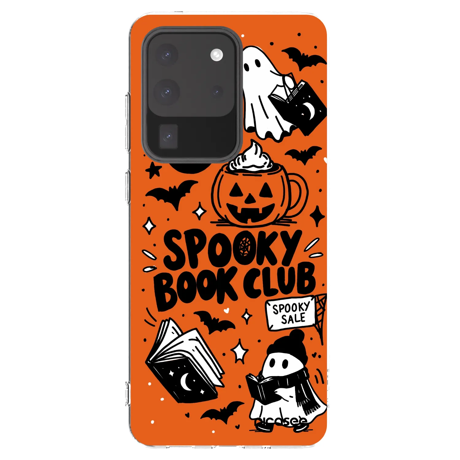 Picasee átlátszó szilikon tok az alábbi mobiltelefonokra Samsung Galaxy S20 Ultra 5G G988F - Spooky book club
