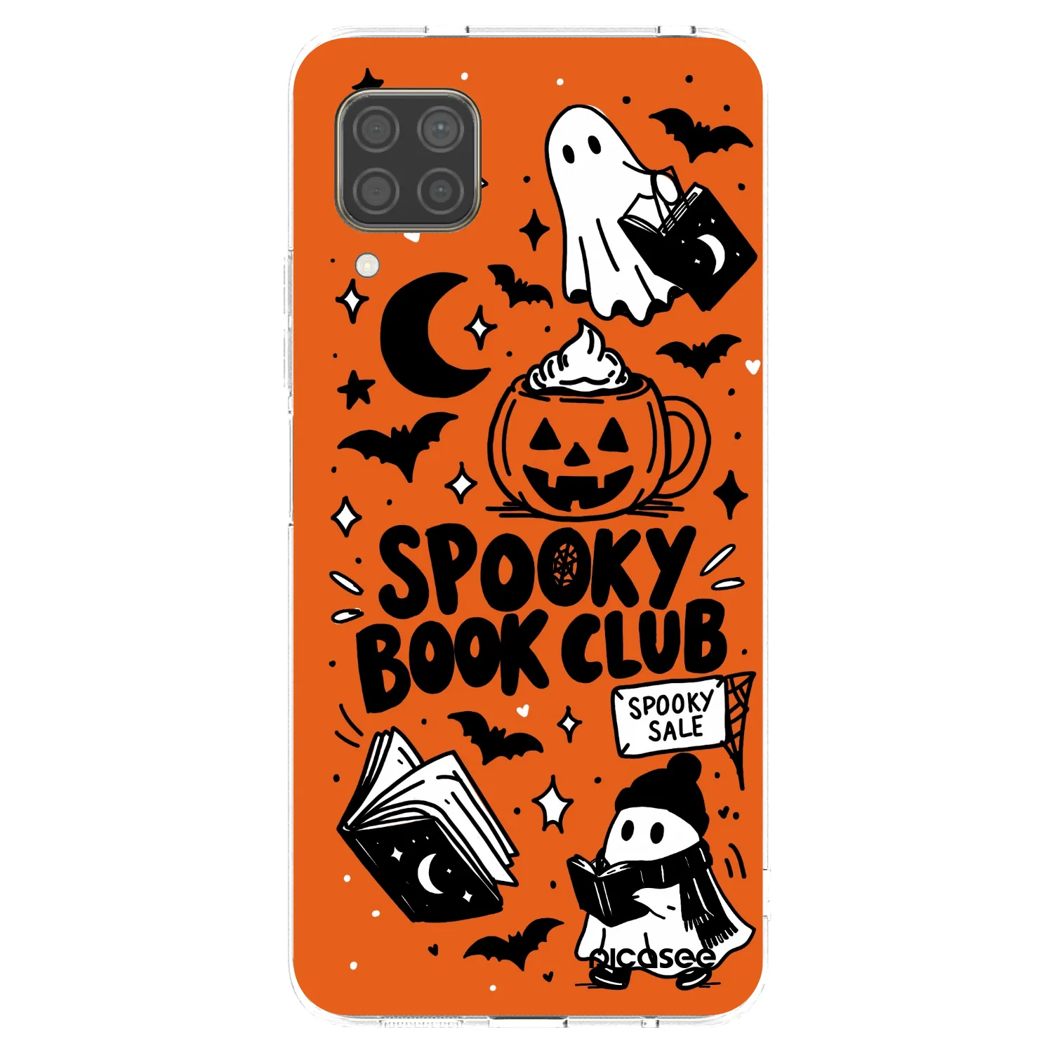 Picasee átlátszó szilikon tok az alábbi mobiltelefonokra Huawei P40 Lite - Spooky book club