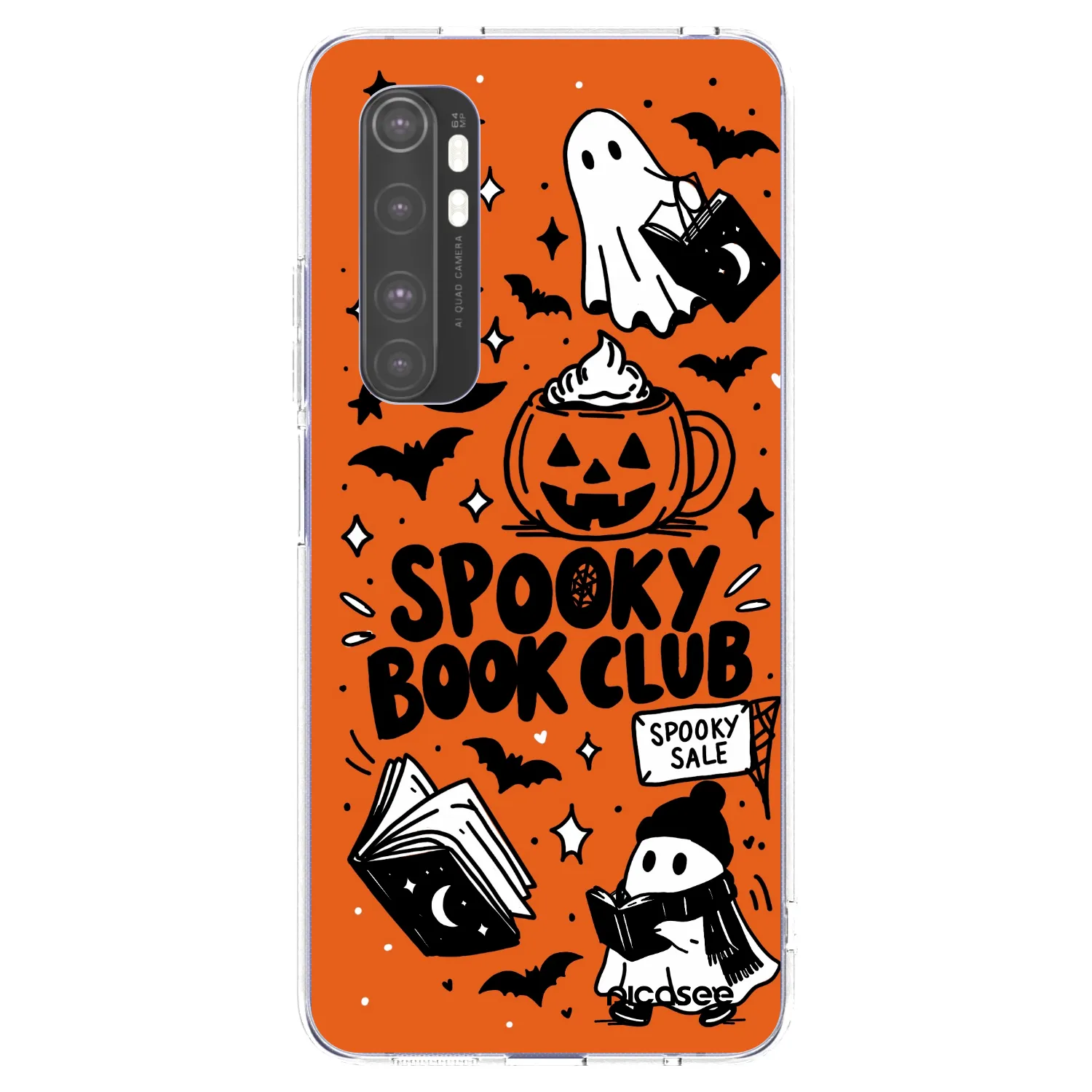 Picasee átlátszó szilikon tok az alábbi mobiltelefonokra Xiaomi Mi Note 10 Lite - Spooky book club