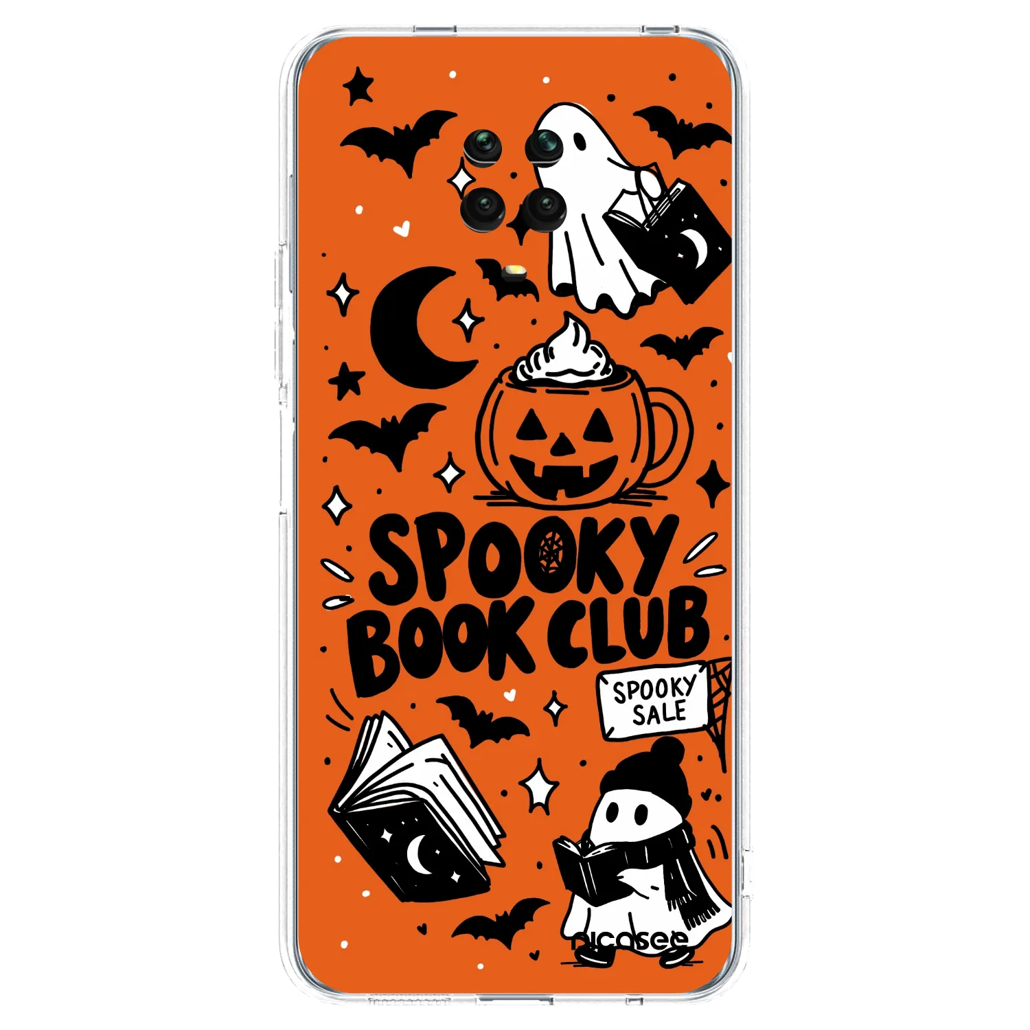 Picasee átlátszó szilikon tok az alábbi mobiltelefonokra Xiaomi Redmi Note 9S - Spooky book club