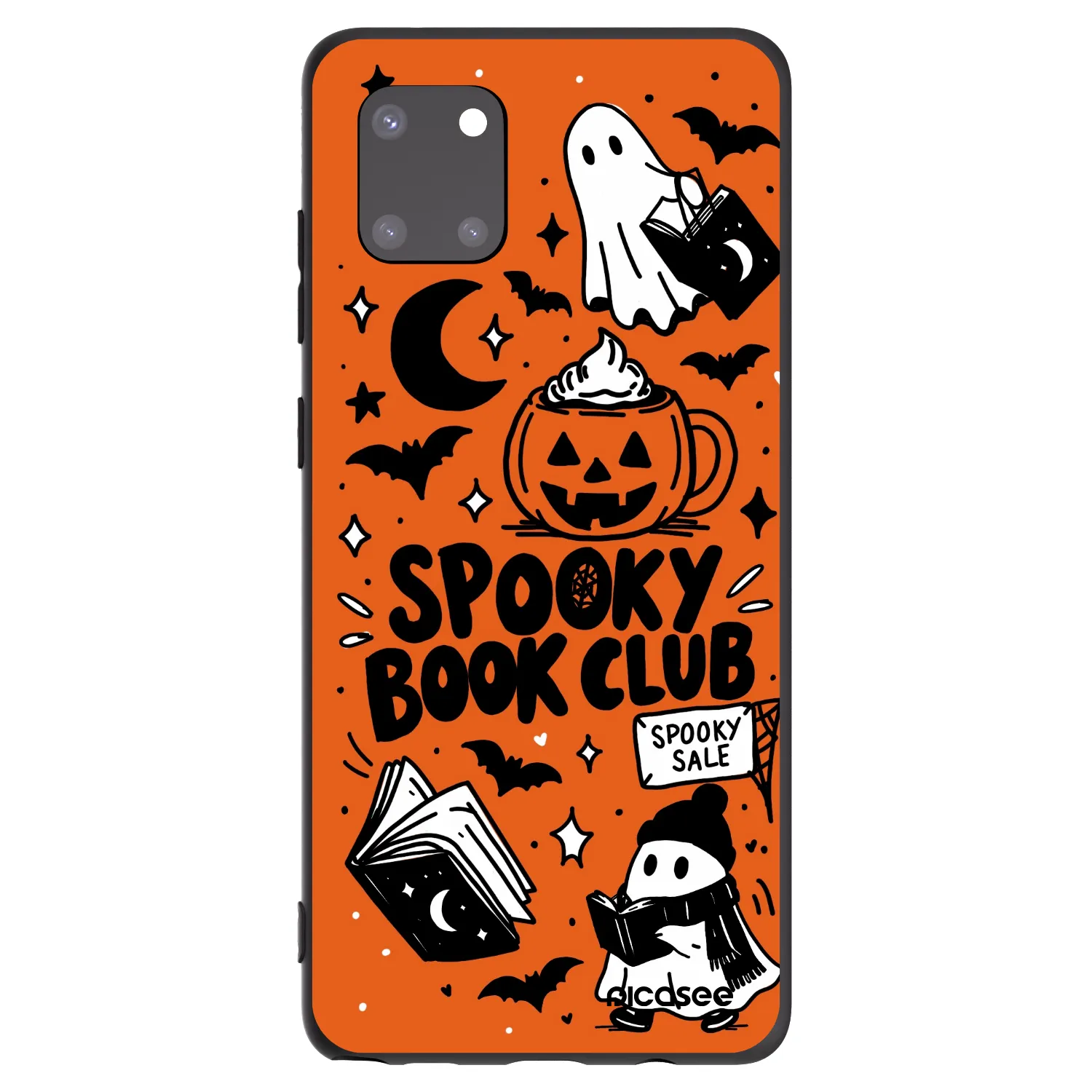 Picasee fekete szilikon tok az alábbi mobiltelefonokra Samsung Galaxy Note 10 Lite N770F - Spooky book club